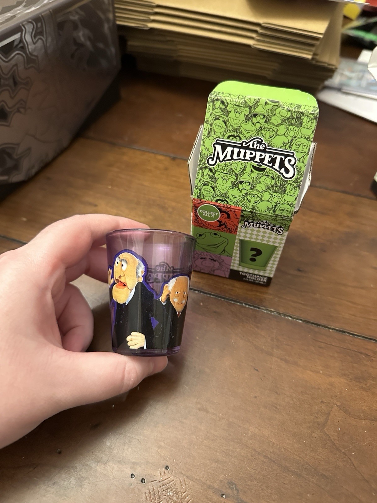 Collectibles: Statler And Waldorf Shot Glass - The Muppets - Disney - OPEN - New