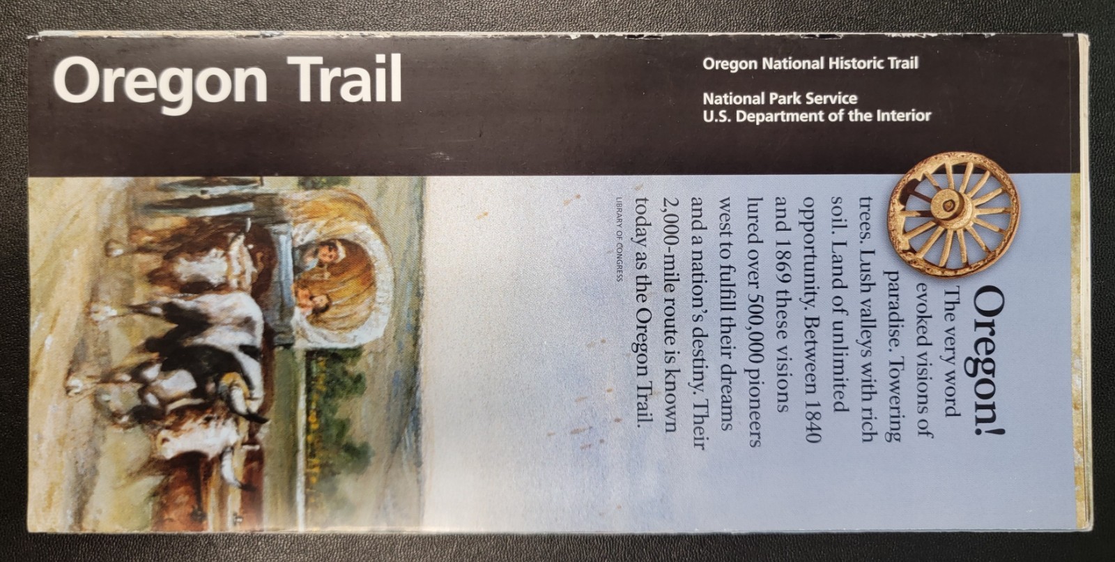 Oregon National Historic Trail NPS UniGrid - NEW Brochure/Map