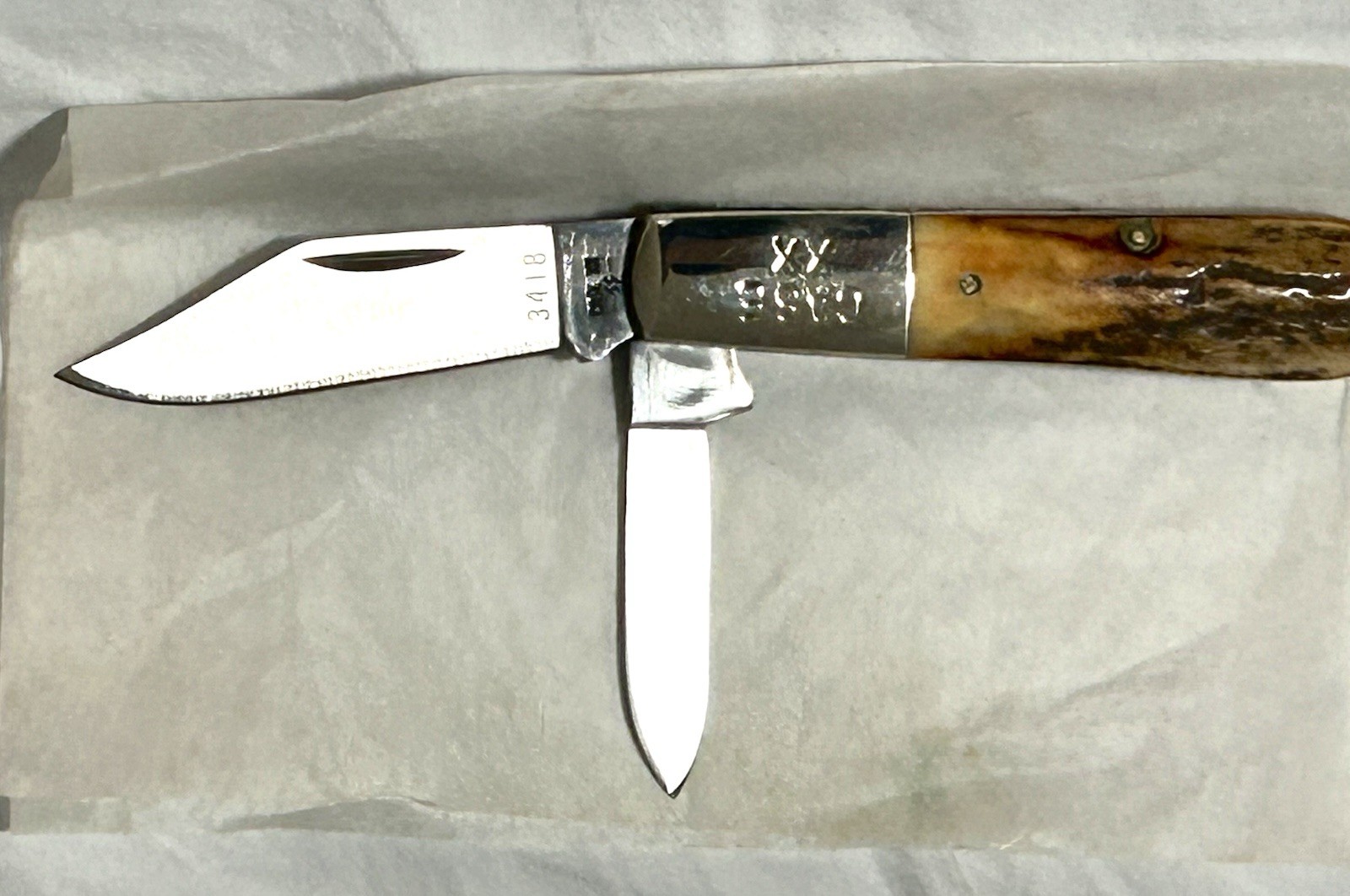 CASE XX BARLOW KNIFE 52009 1/2 STAG HANDLES UNUSED 2000