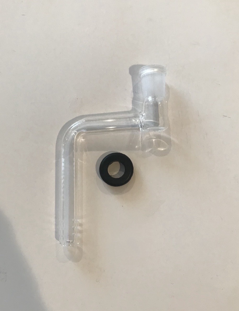 Bottle Glass 14mm Downstem 90 Degree Curved Bent Hookah Bong Water Pipe Bubbler