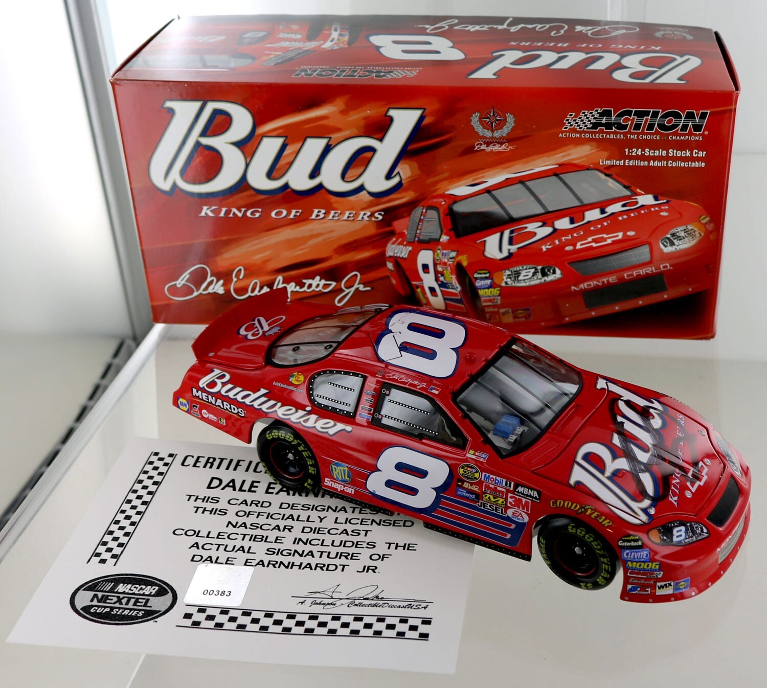 Dale Earnhardt Jr. #8 2005 Budweiser Monte Carlo 1/24th Scale Autographed