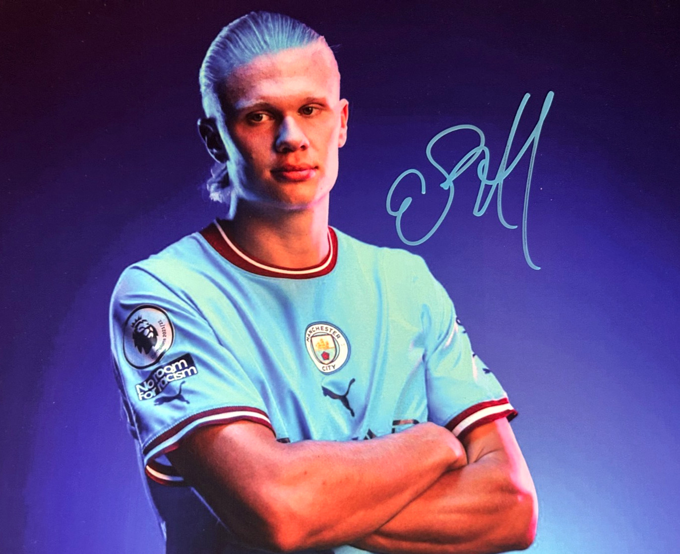Erling Haaland Signed 8x10 inch  Authentic Original Autograph + COA