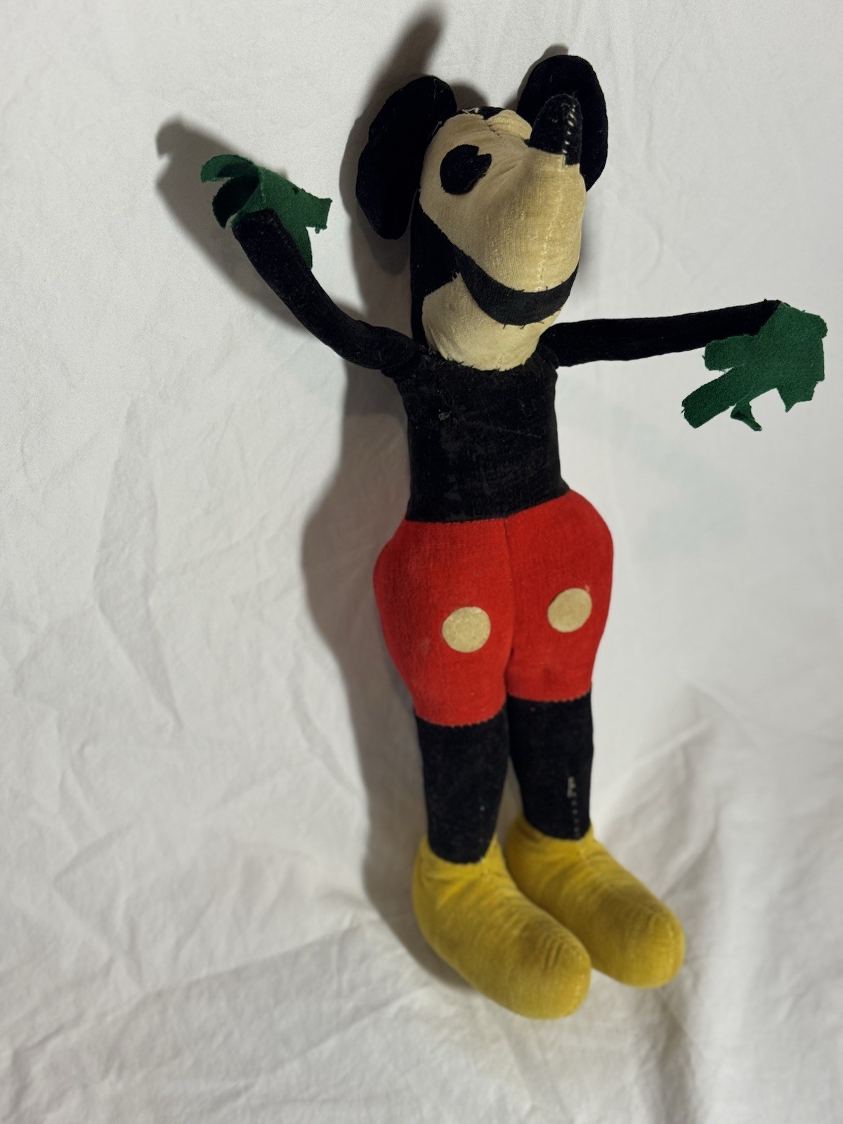 Vintage 1930’s Mickey Mouse Plush Doll Pre-War Japanese Export Velveteen Firm Vintage 1930’s Mickey Mouse Plush Doll Pre-War Japanese Export Velveteen Firm