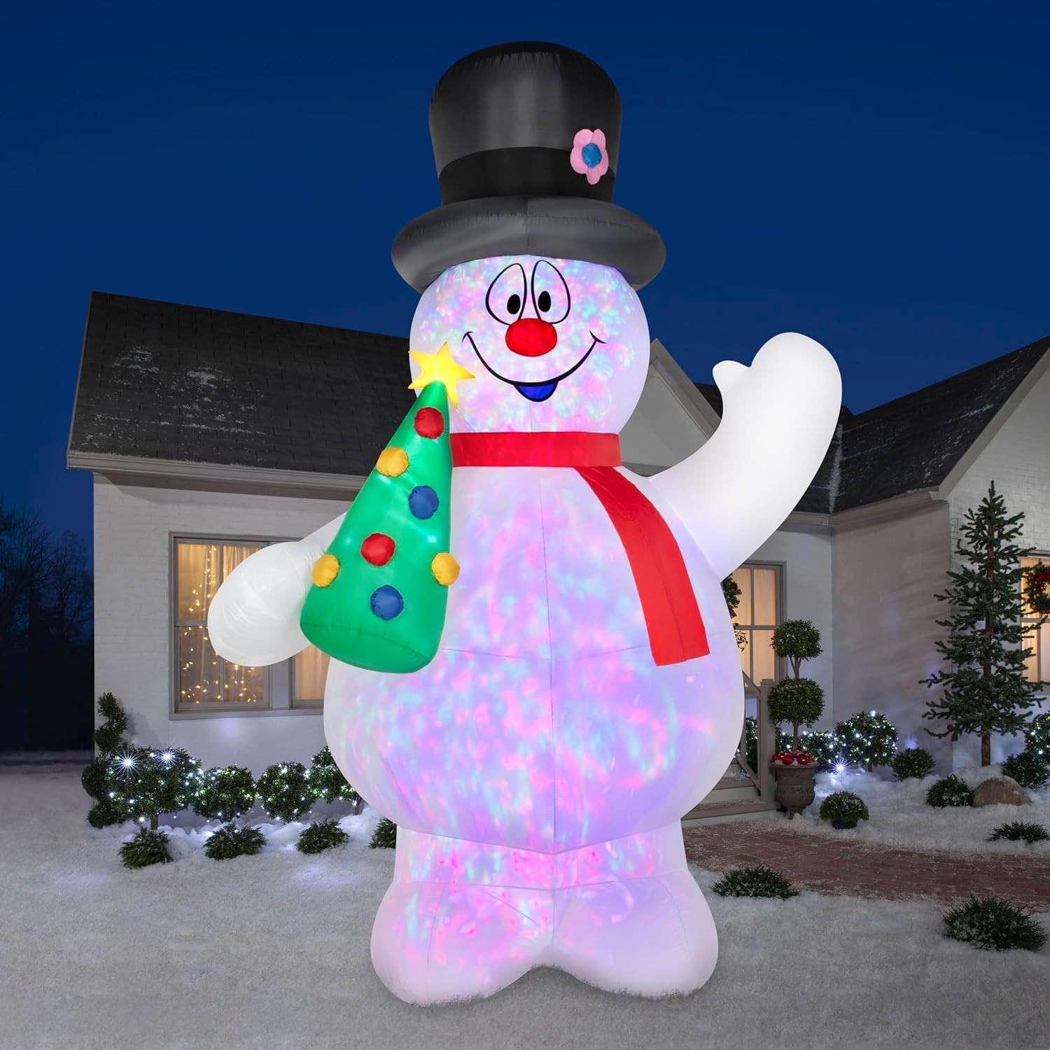 16 FT COLOSSAL FROSTY THE SNOWMAN AIRBLOWN LIGHTSHOW INFLATABLE 16 FT COLOSSAL FROSTY THE SNOWMAN AIRBLOWN LIGHTSHOW INFLATABLE