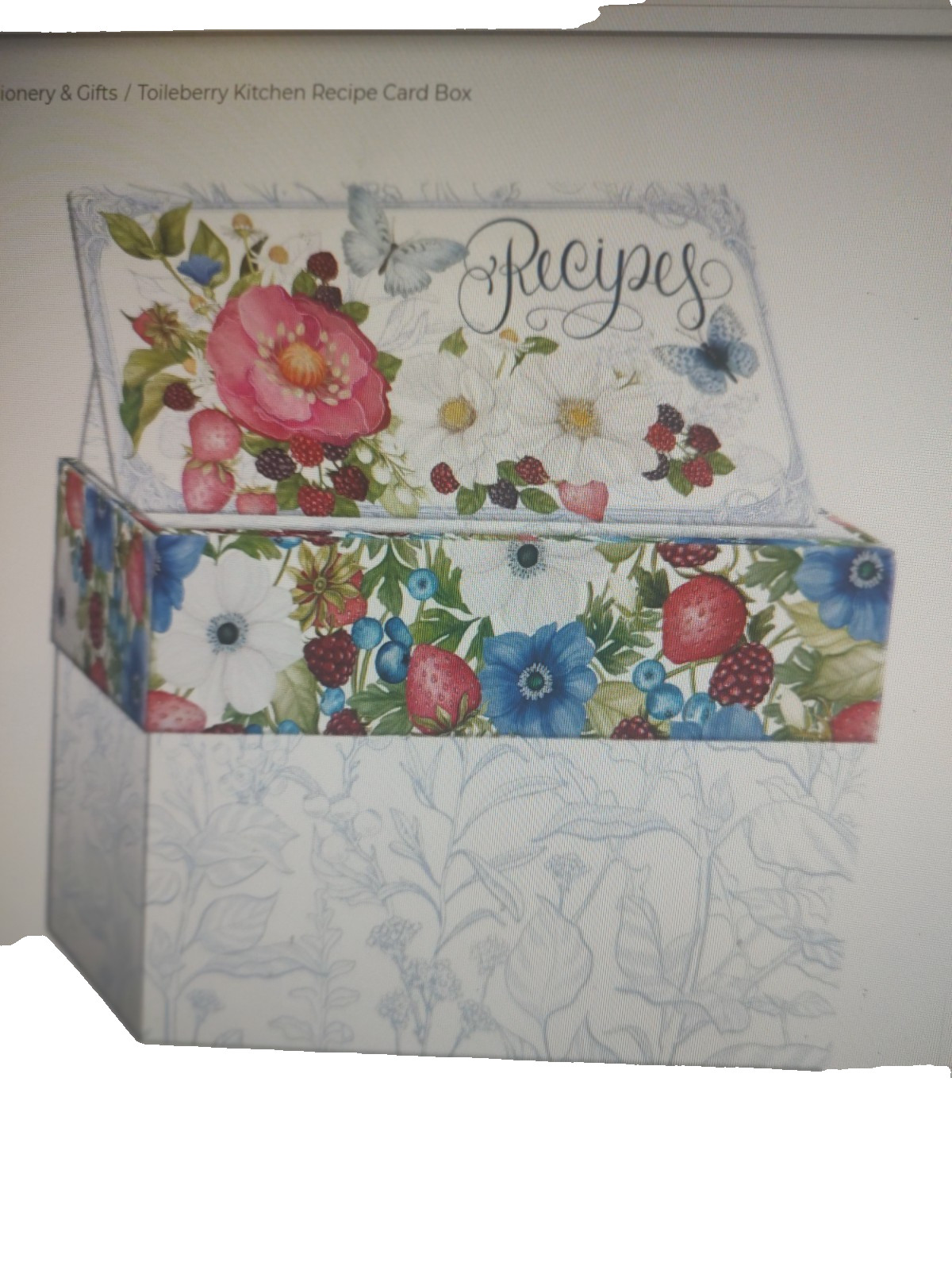 Lang ~ Toileberry Kitchen Recipe Card Box & 12 Recipe Cards/12 Dividers NEW Lang ~ Toileberry Kitchen Recipe Card Box & 12 Recipe Cards/12 Dividers NEW