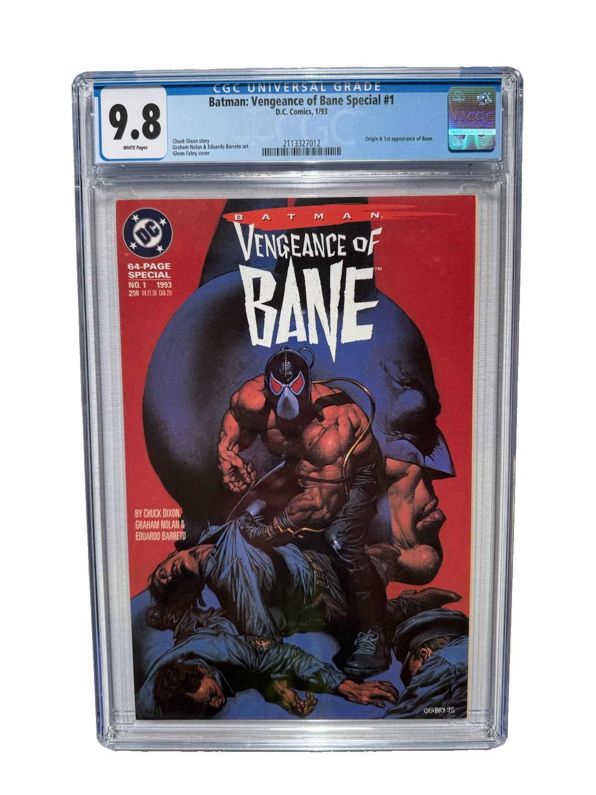 Batman: Vengeance of Bane Special #1 CGC 9.8 White Pages 1993 1st Print 1st Bane