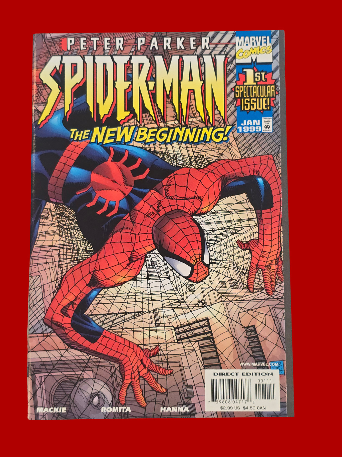 Peter Parker Spider-Man #1 The New Beginning Marvel 1999 Direct Edition