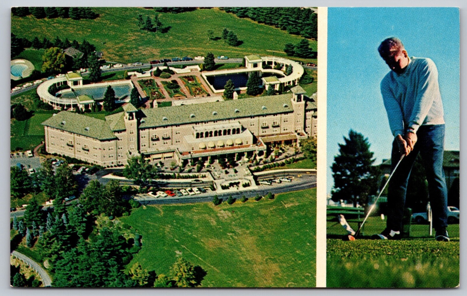 Postcard Hotel Hershey and Golf Course Hershey Pennsylvania, c1960s-70s