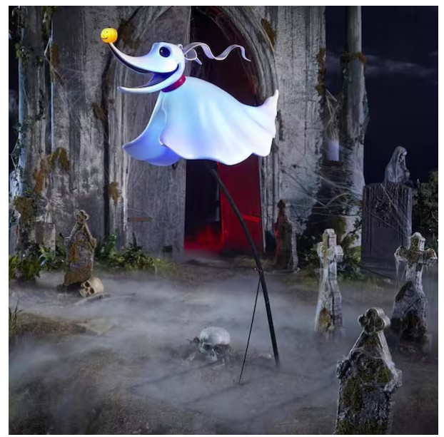 4.5 ft LED Zero Floating Nightmare Before Christmas Prop Yard Decor RARE NEW