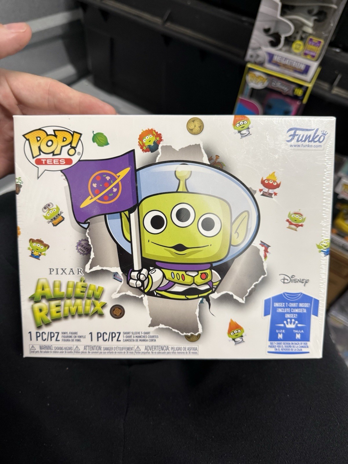 Funko Pop Tee Disney Pixar Alien Remix Alien as BUZZLIGHT, Size M