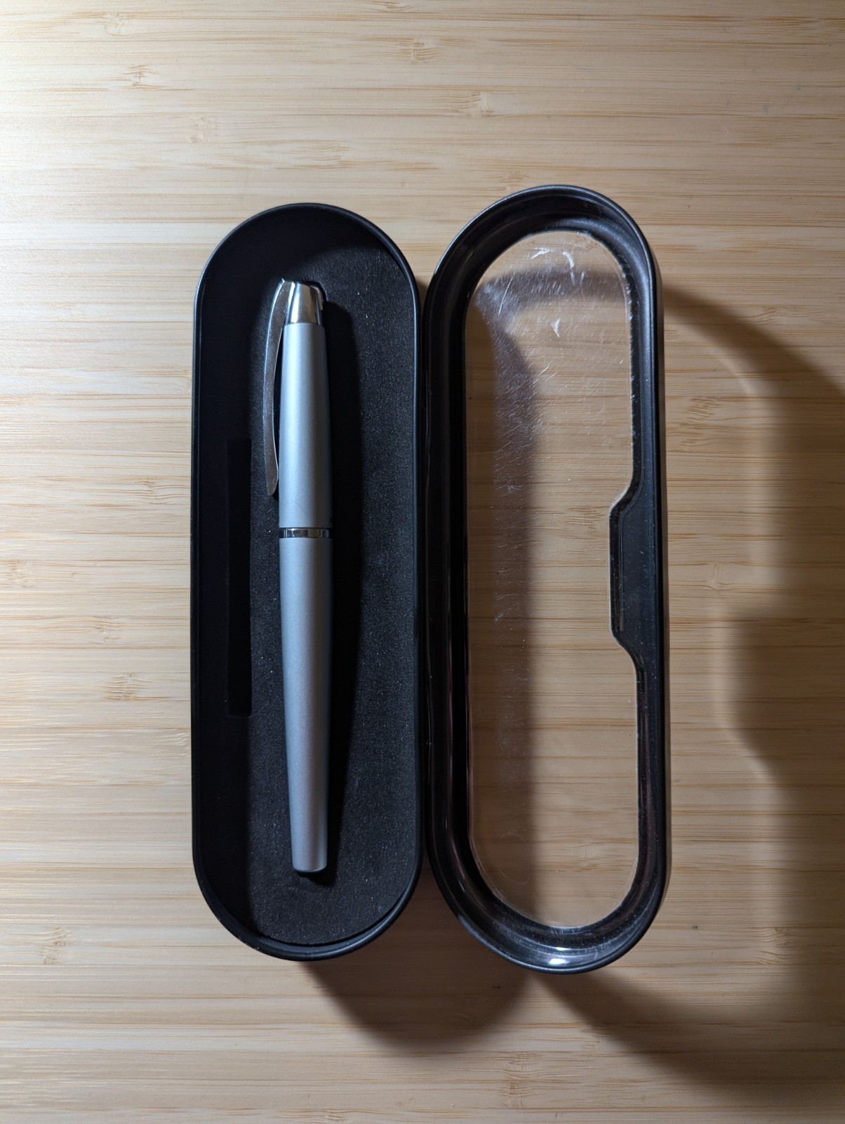 Pilot Knight Silver & Chrome Fountain Pen w/Converter - Medium Nib - Japan