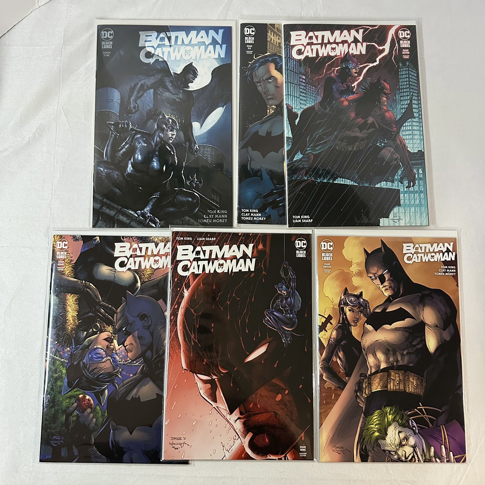 Batman Catwoman Black Label #1, 6-9, 12 Tom King Dell’Otto and Lee Variants DC 
