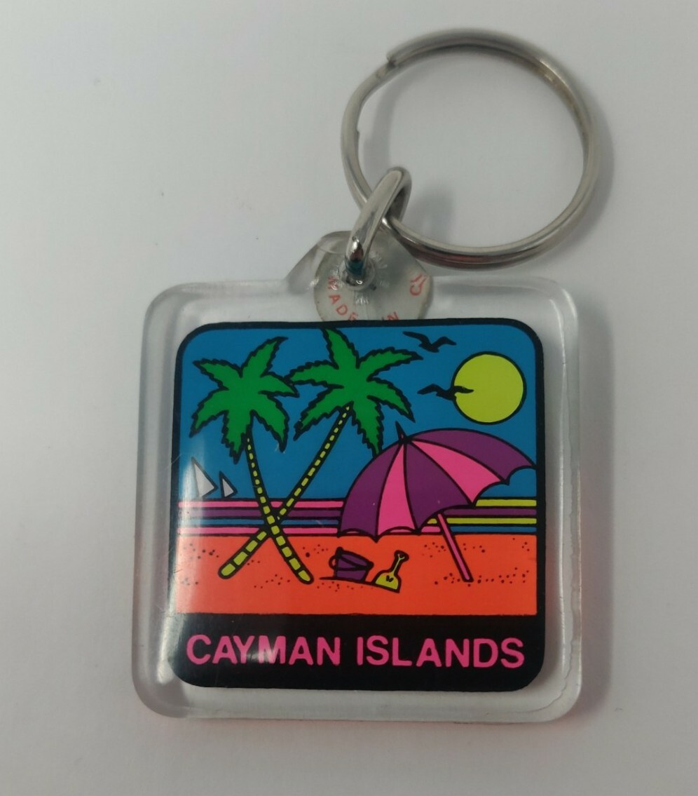 Vintage Cayman Islands Advertisement Keychain