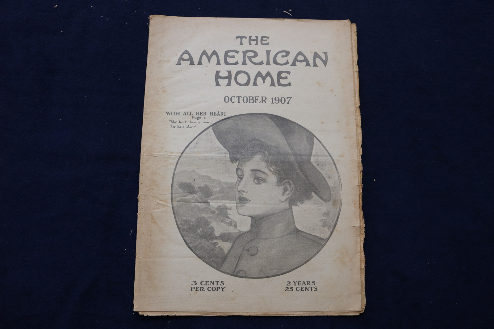 1907 OCTOBER THE AMERICAN HOME NEWSPAPER - NICE ILLUSTRATED COVER - NP 8691