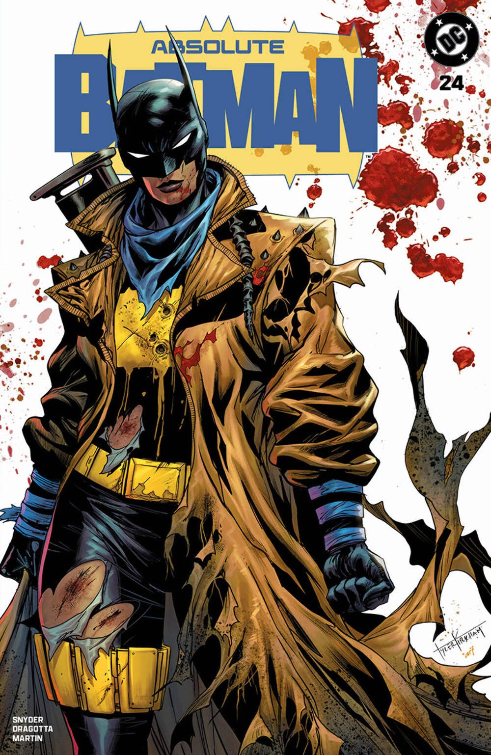ABSOLUTE BATMAN #24 TYLER KIRKHAM BATTLE DAMAGED THE BAT EXCLUSIVE VAR (09/23/20