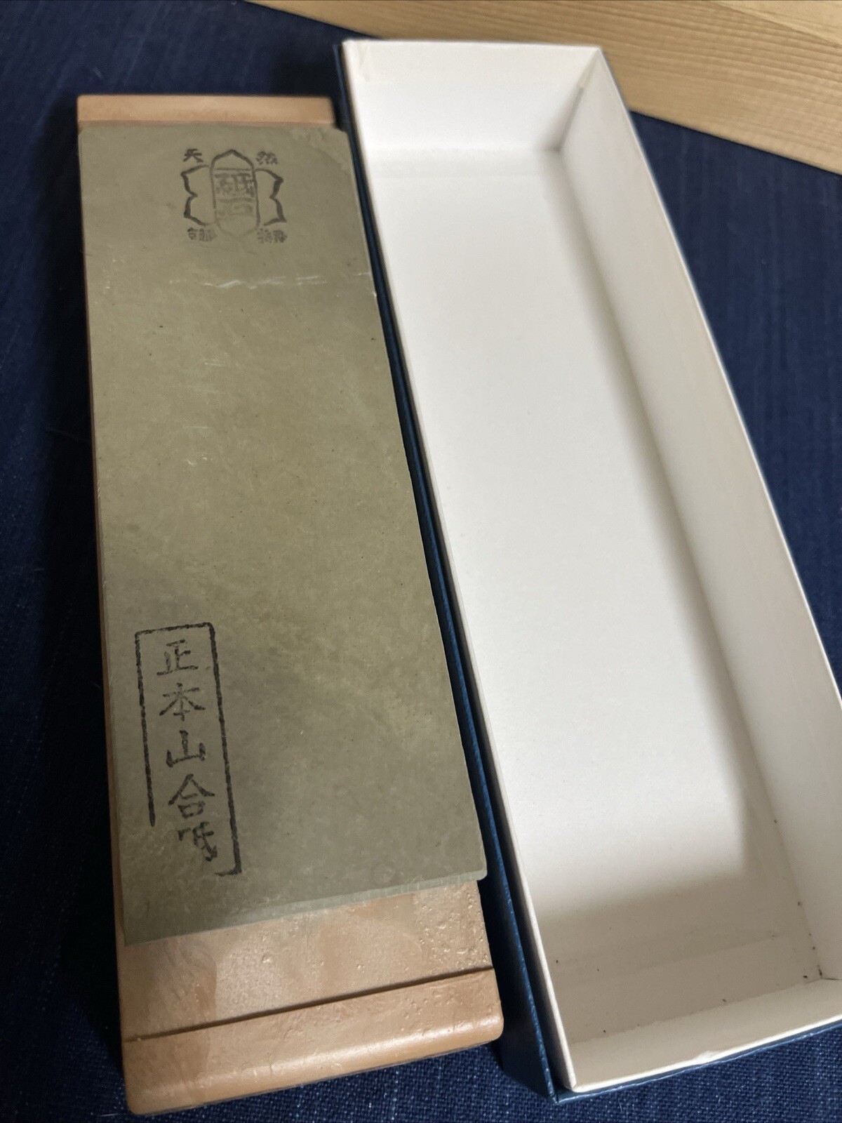 Japanese natural whetstone Kyoto Shohonyama  Jnat Paper Boxed 6.2x2.2x0.5 In