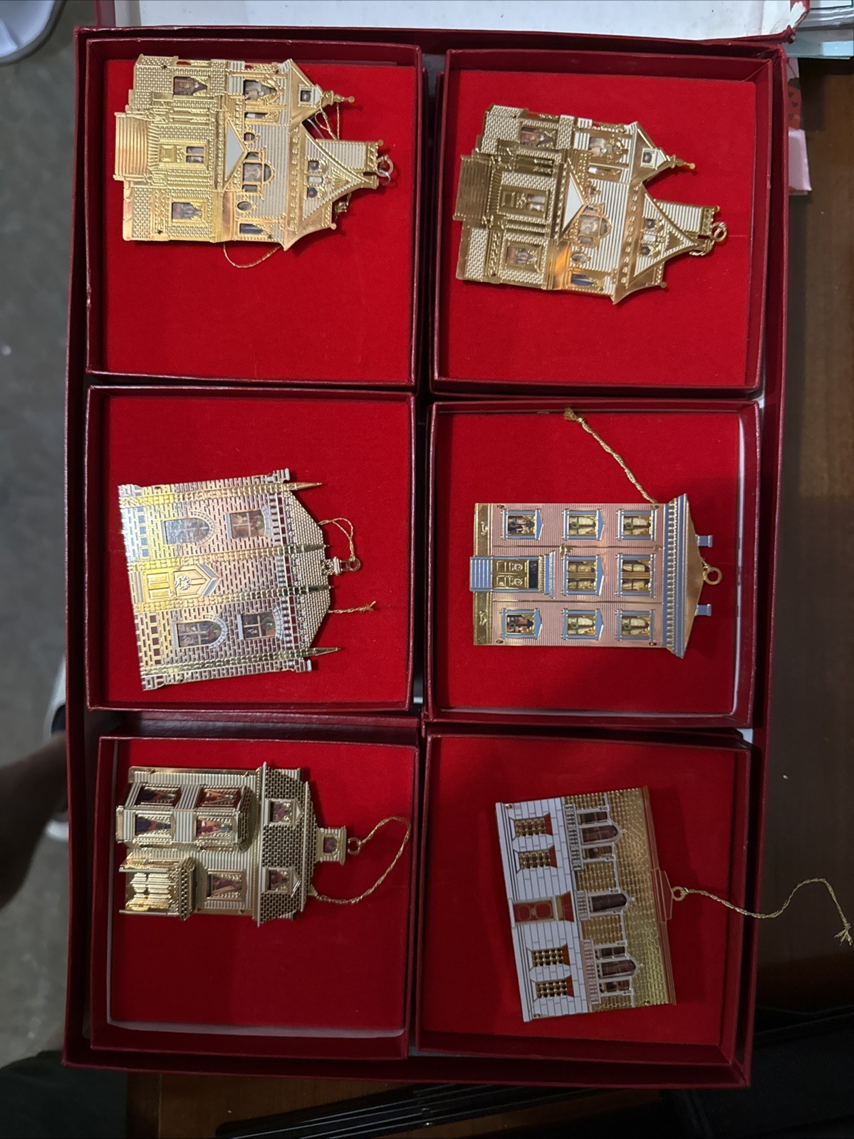 Bing and Grondahl Dollhouses of America Christmas Ornaments Set of 12