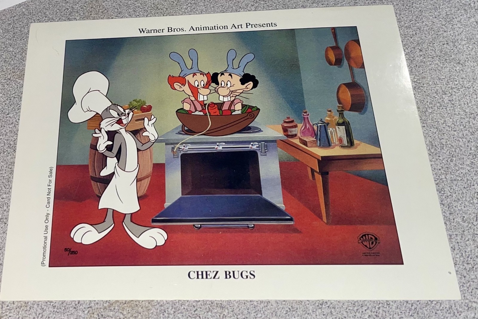 Warner Bros Bugs Bunny CHEZ BUGS Promo Gallery Studio Card