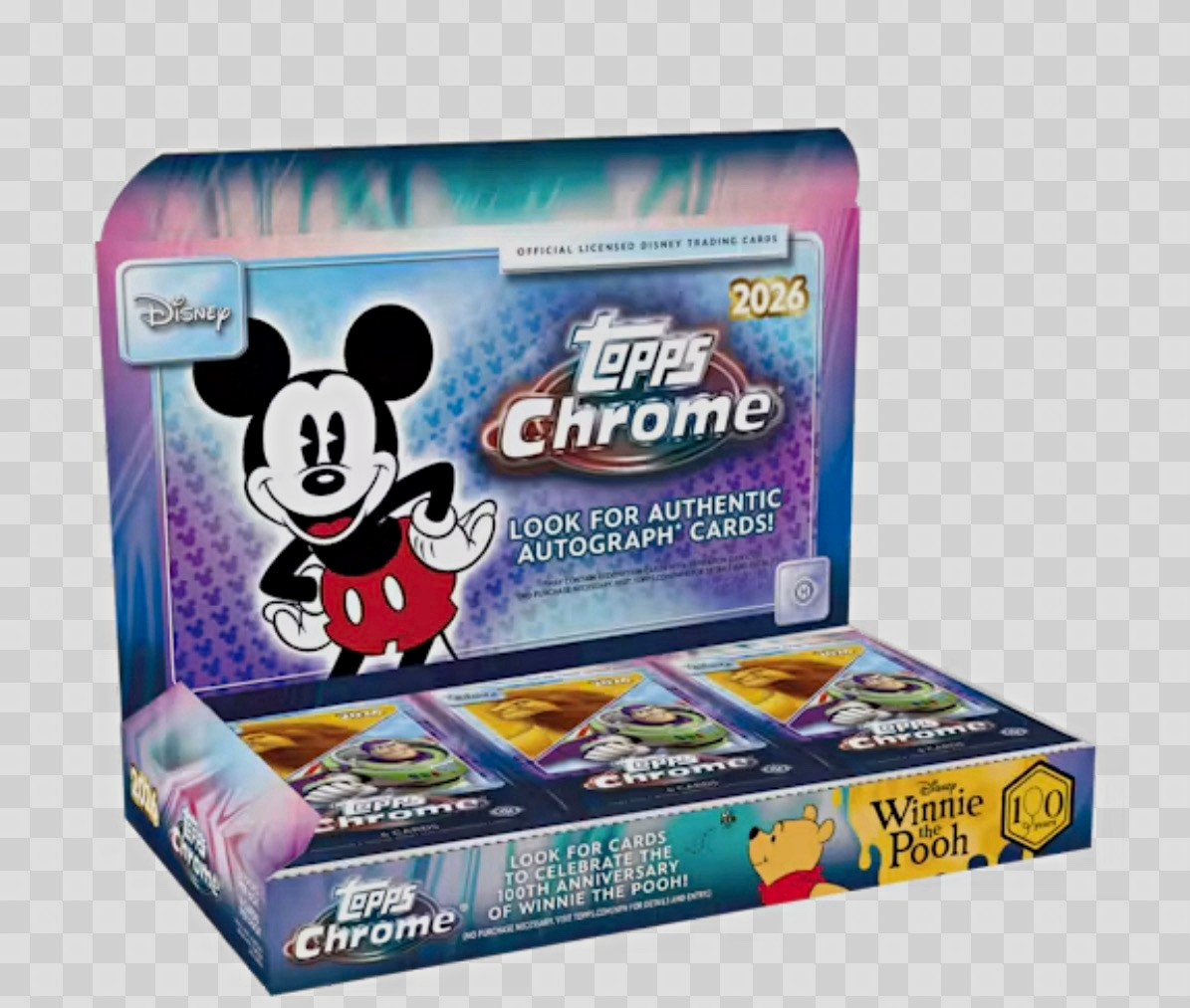 Topps 2026 Topps Chrome Disney Trading Cards Box