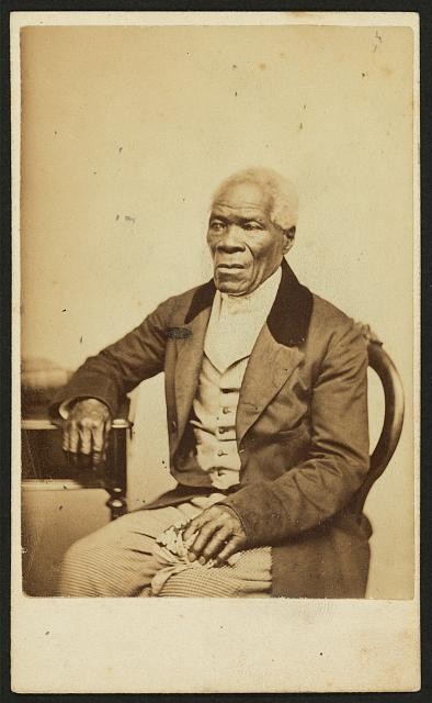 Photo:Unidentified Elderly African American Man Seated Portrait 1860s