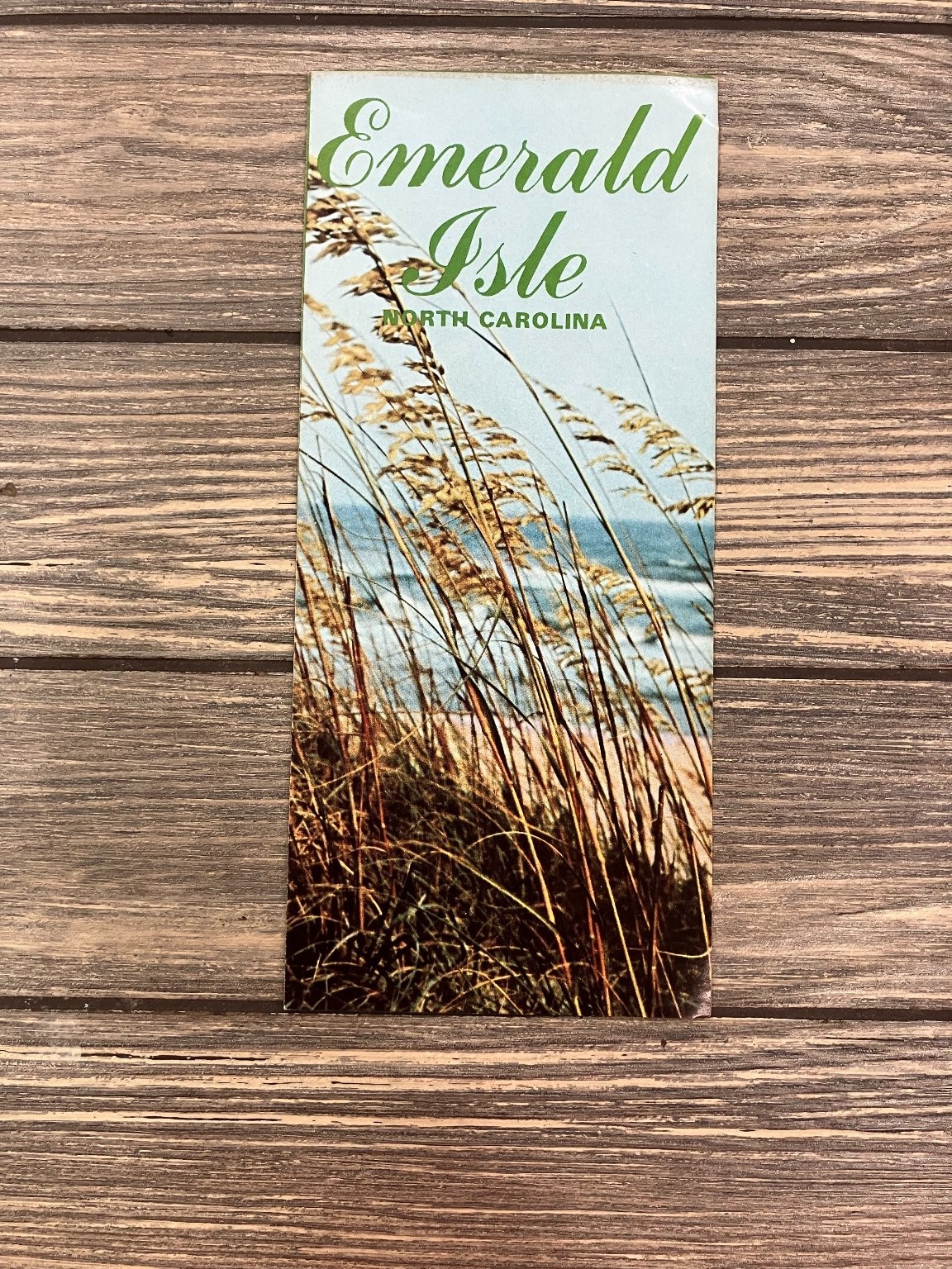 Vintage Emerald Isle NC Brochure Map Tourist Guide Beach Regulations Sailing