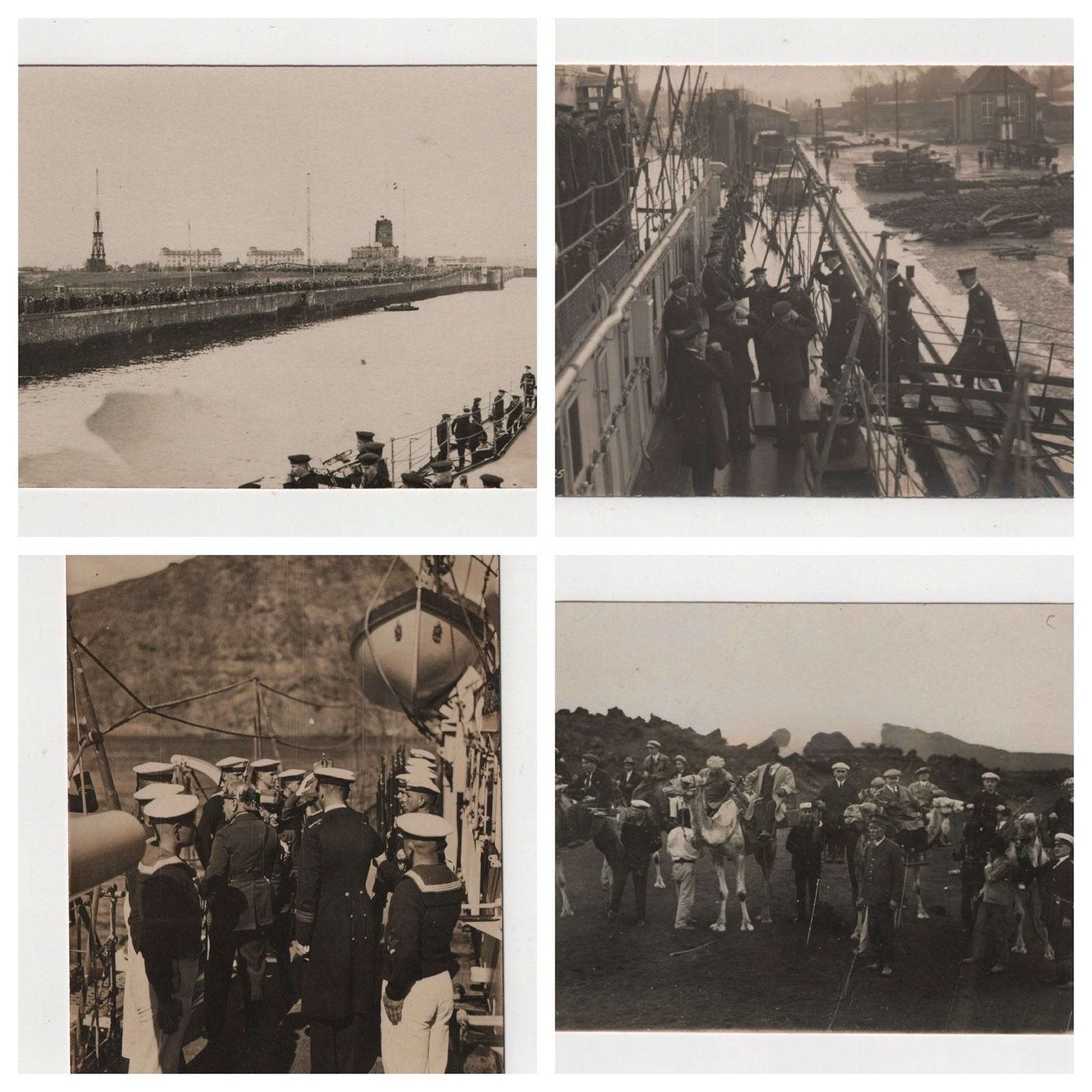 1925-26 German Cruiser Emden III Postcard Set (4) RPPC Commissioning World Tour