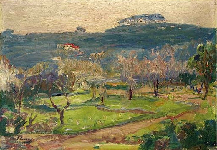 Oil painting Moorish-Garden-Tangier-Sir-John-Lavery-oil-painting art