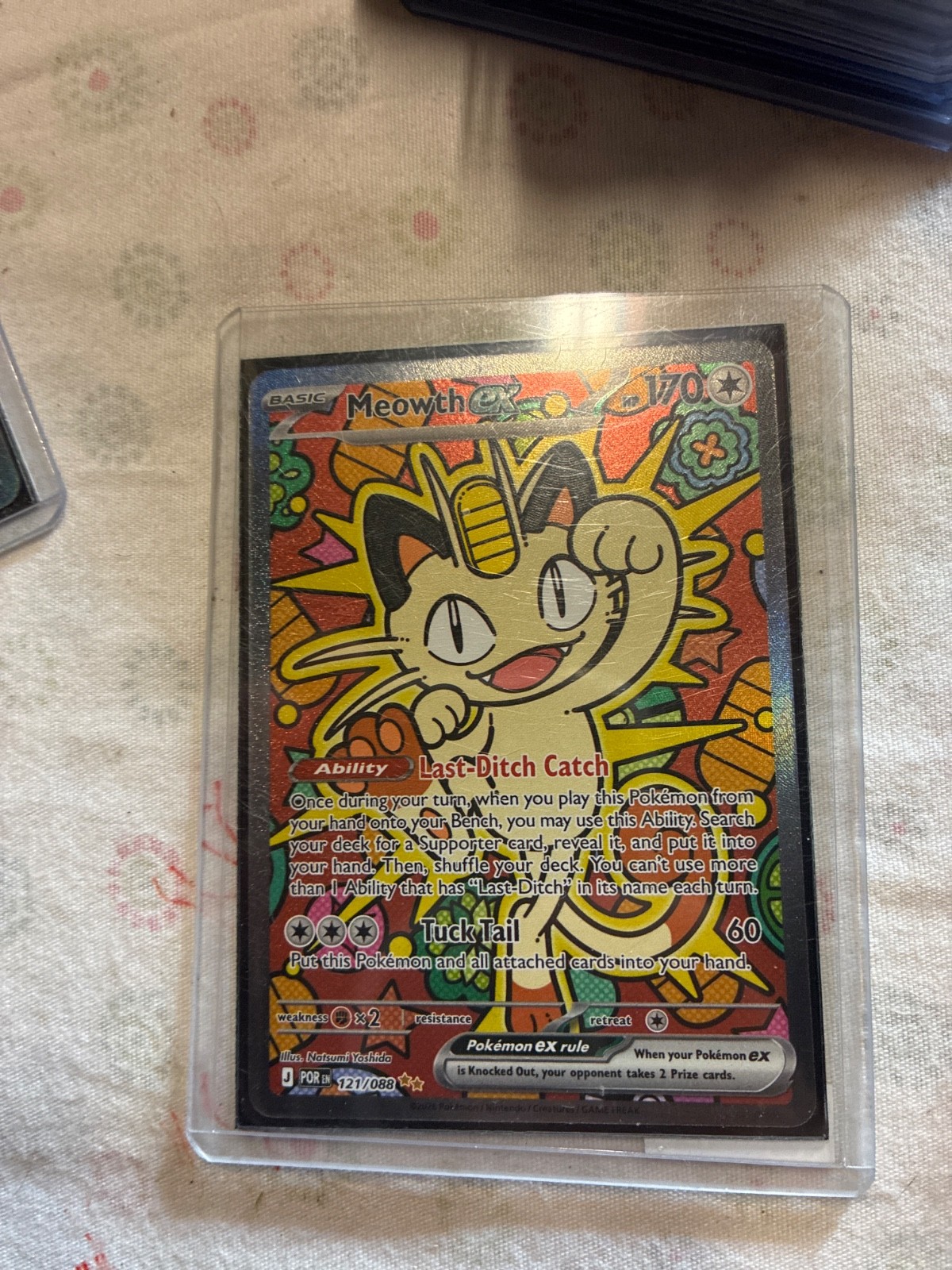 Meowth ex 121/088 Me03: Perfect Order Holo