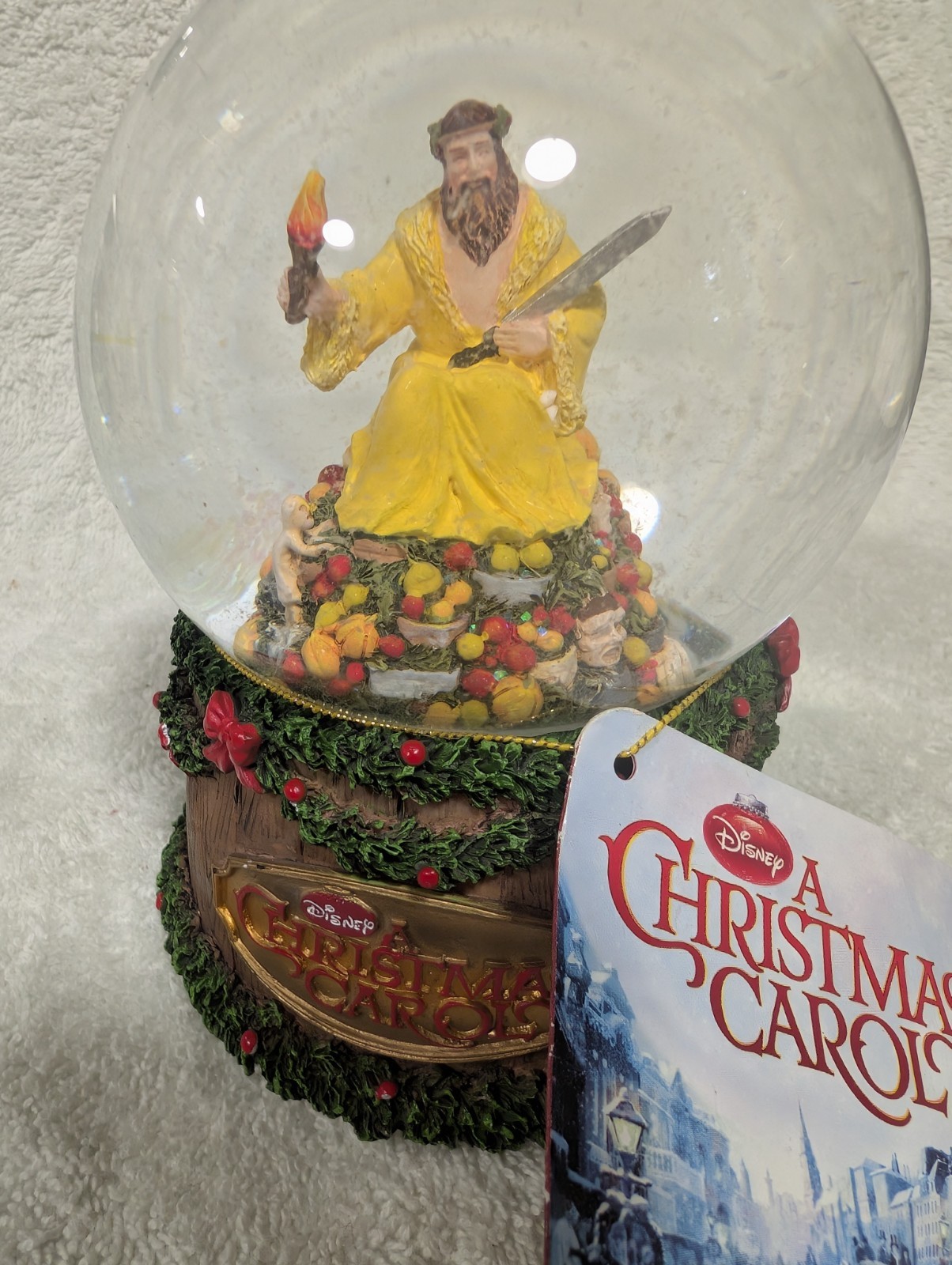Snow Globe Vintage Dickens A Christmas Carol 1990s Music Box Works, NWT Unused