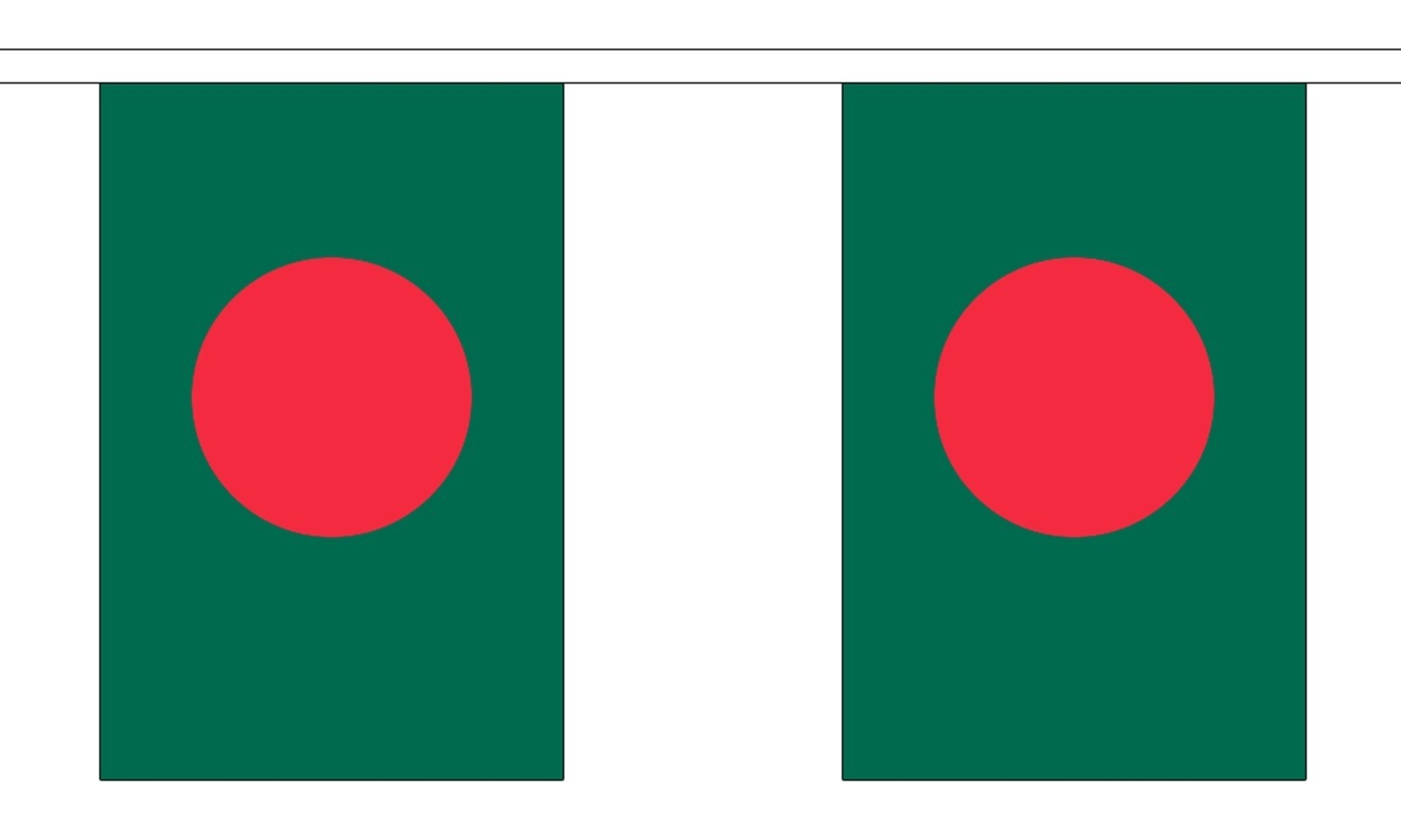 BANGLADESH 3 METRE BUNTING 10 FLAGS flag 3M BANGLADESHI