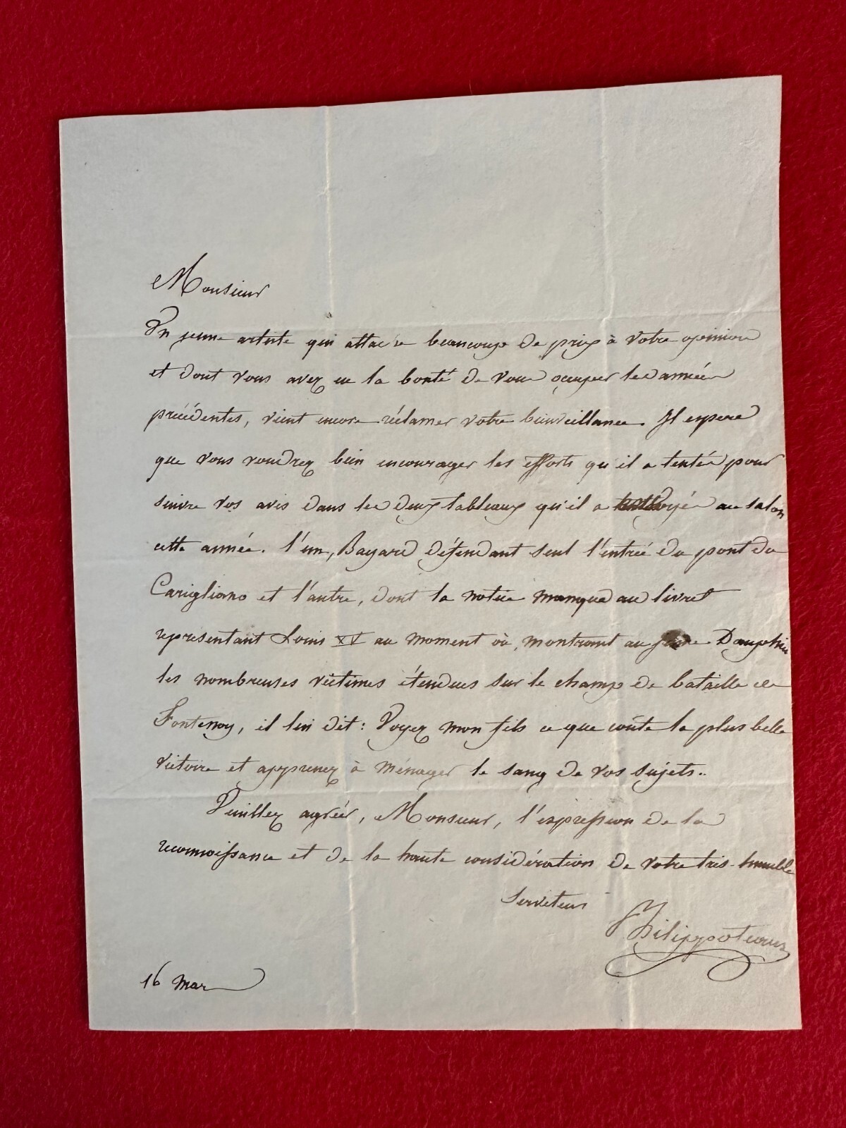 FL29-L.A.S-MANUSCRIPT BIOGRAPHY-H.F.EMMANUEL PHILIPPOTEAUX-[BAYARD-LOUIS XV]