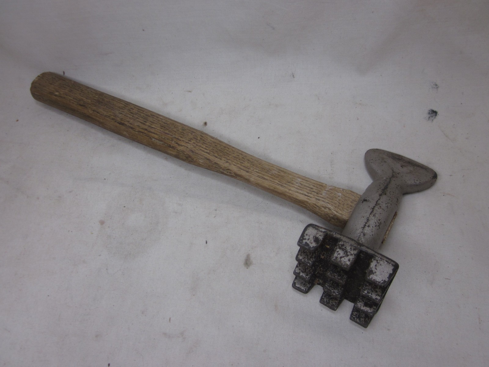 vintage meat tenderizer kitchen cook chef hammer wood handle mallet pounder tool