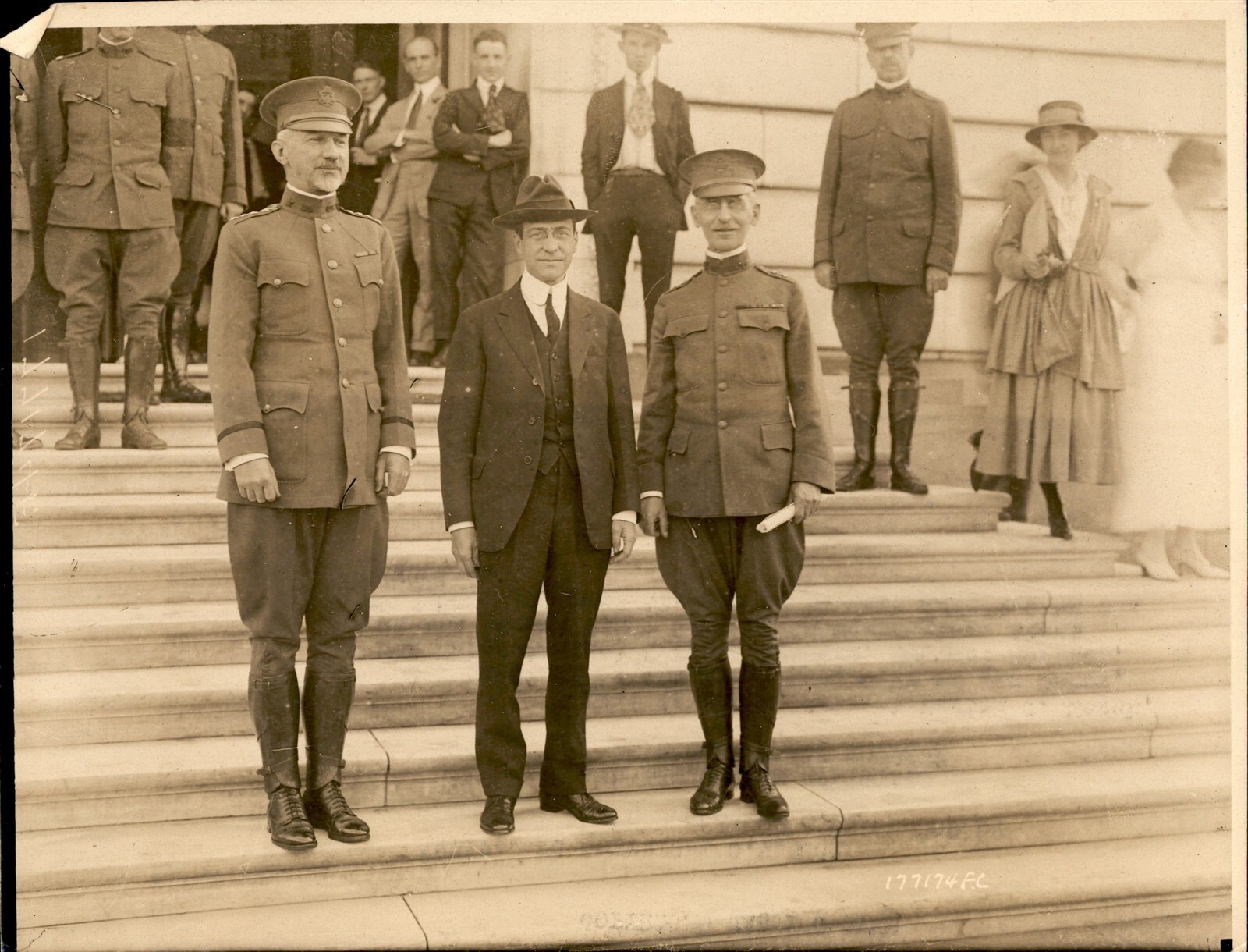 GA244 1918 Original Photo WAR DEPARTMENT OFFICIALS @ SECOND DRAFT LOTTERY WWI