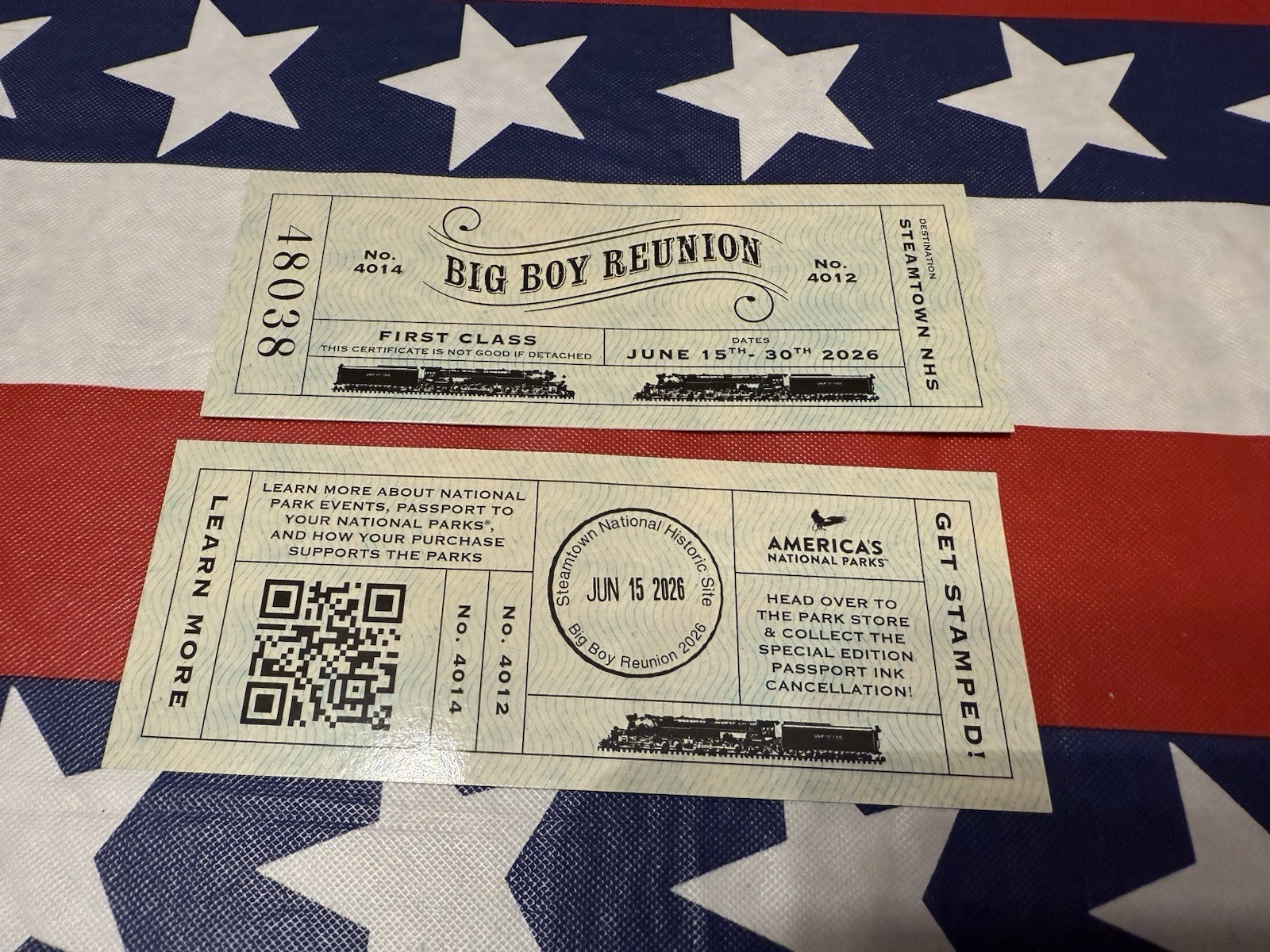 BigBoy Reunion Steamtown Commemorative Ticket dated June 15, 2026 Mint Condition BigBoy Reunion Steamtown Commemorative Ticket dated June 15, 2026 Mint Condition