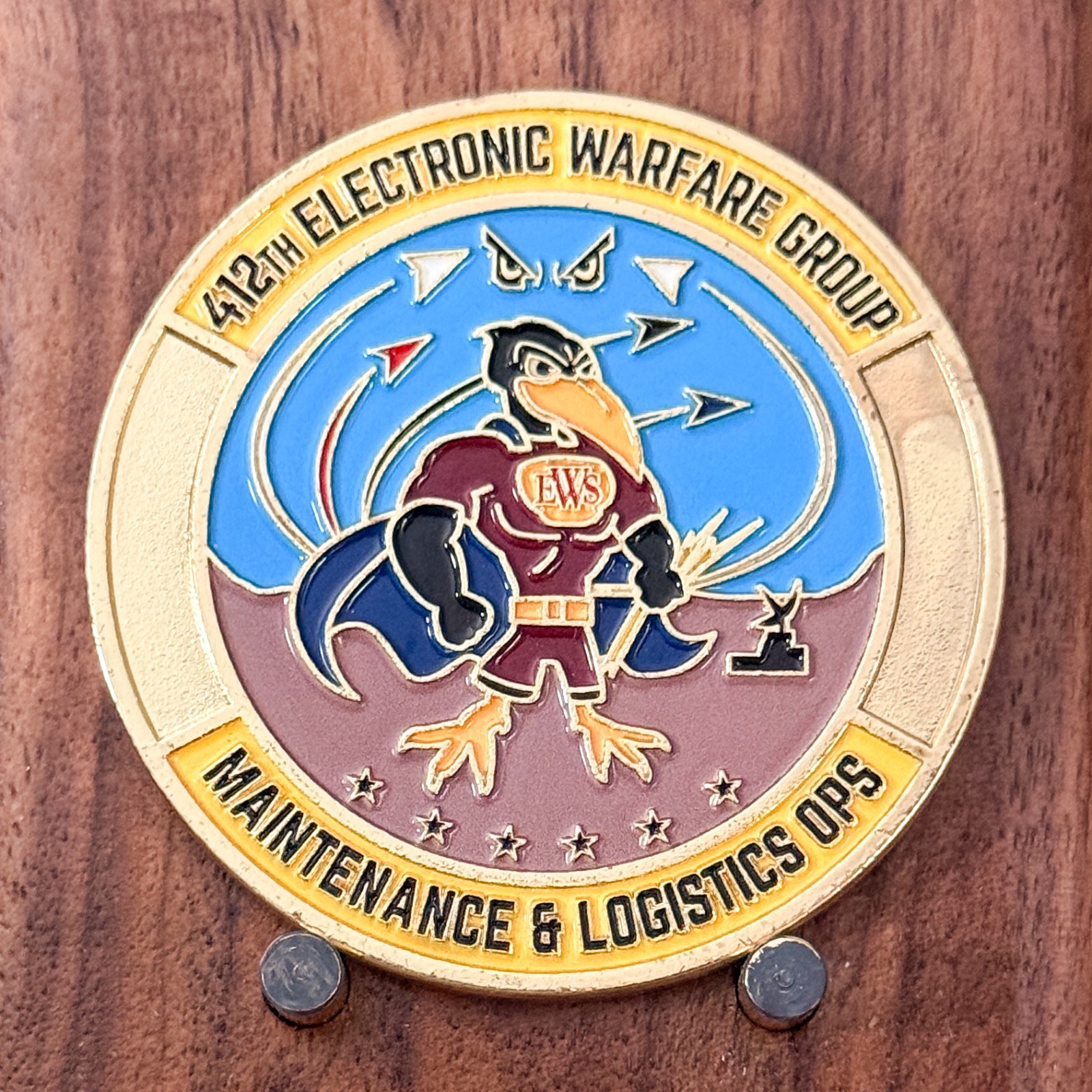 412th Electronic Warfare Group Bird Mascot Challenge Coin  1#37
