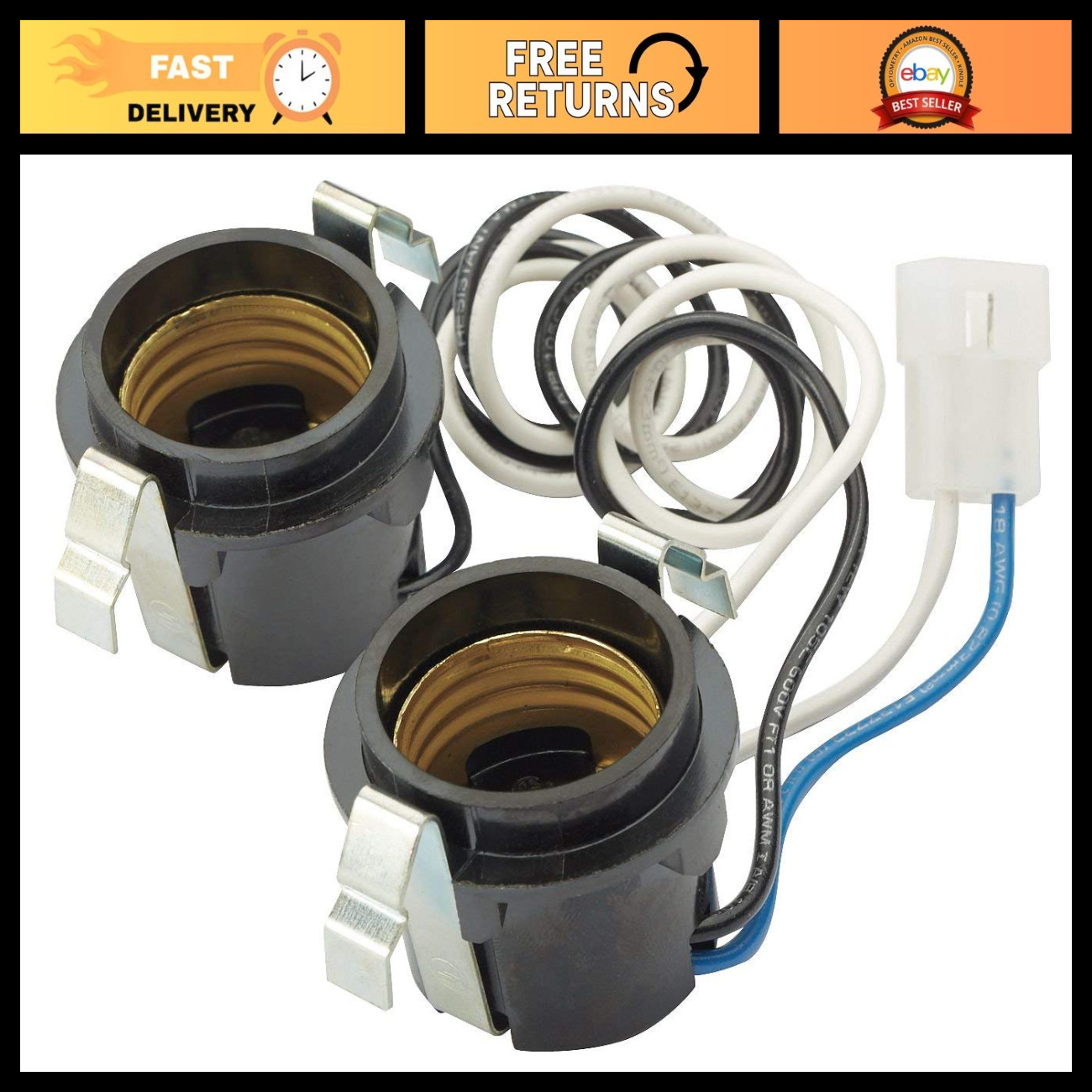 Lamp Socket Assembly for Broan Range Hood - Replacement Part, Easy Install, Dura Lamp Socket Assembly for Broan Range Hood - Replacement Part, Easy Install, Dura