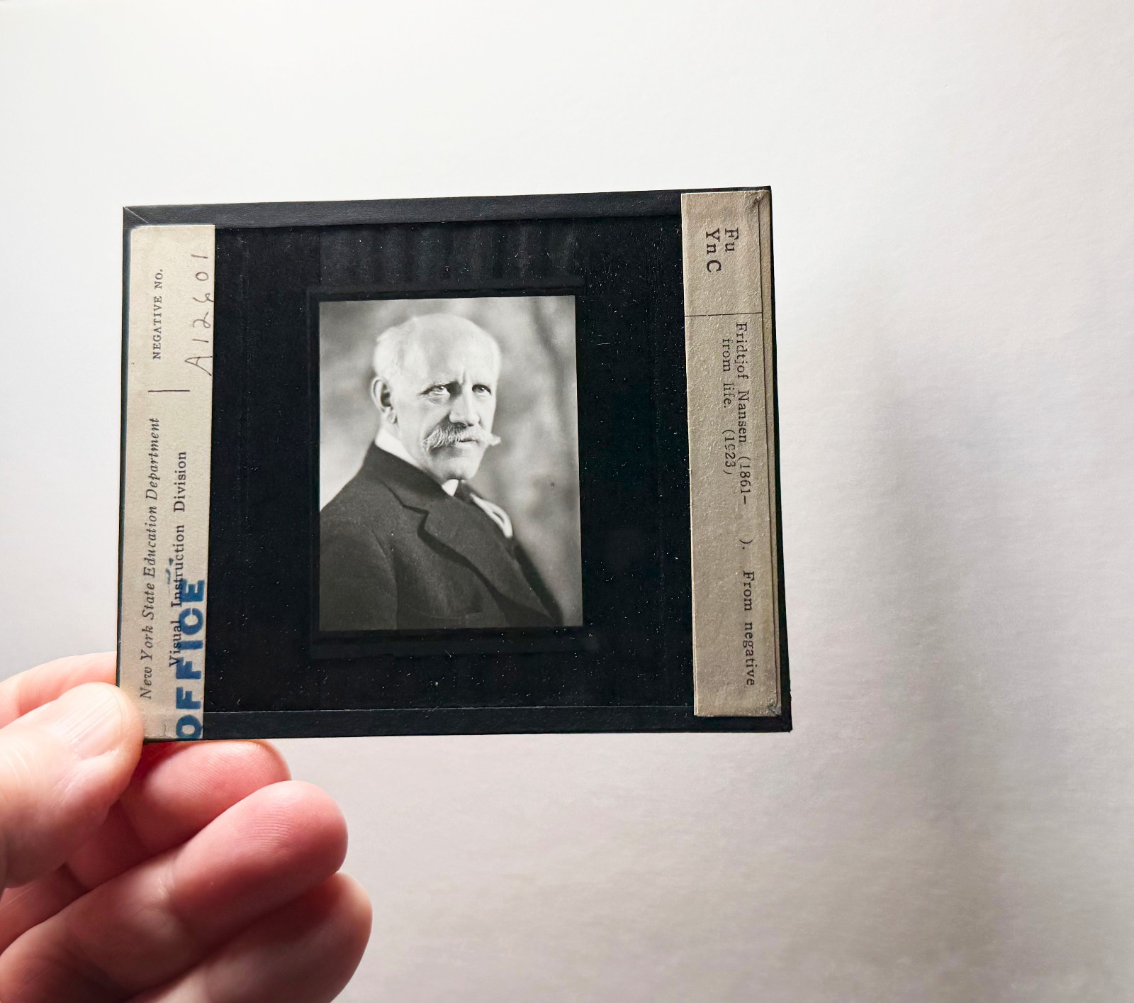 Fridtjof Nansen explorer  magic lantern GLASS SLIDE