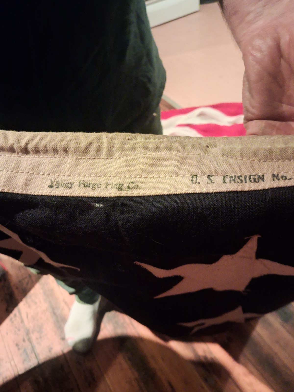 Vintage 8.5x17 Valley Forge Flag Co. U.S. Ensign No. 6 Flag Huge Flawless Vintage 8.5x17 Valley Forge Flag Co. U.S. Ensign No. 6 Flag Huge Flawless