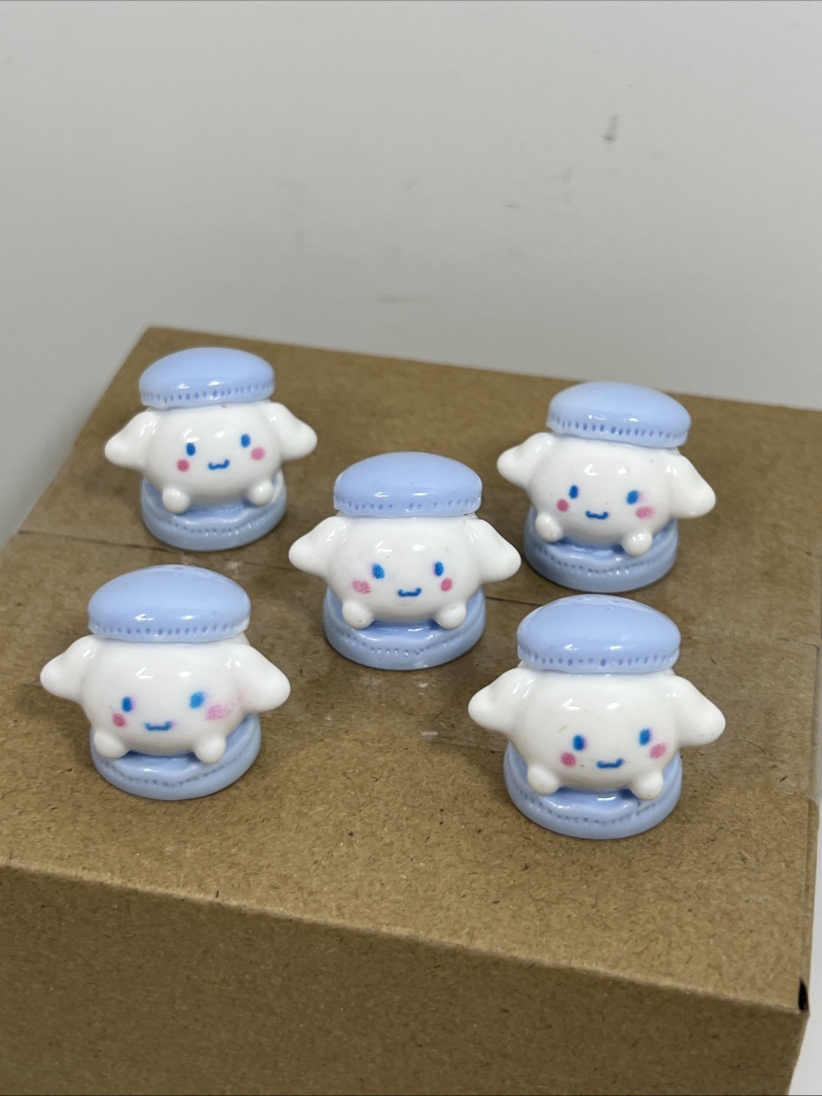 Cinnamoroll Mini Macaron 1” Resin Figure Lot of 5 Glossy Variant New