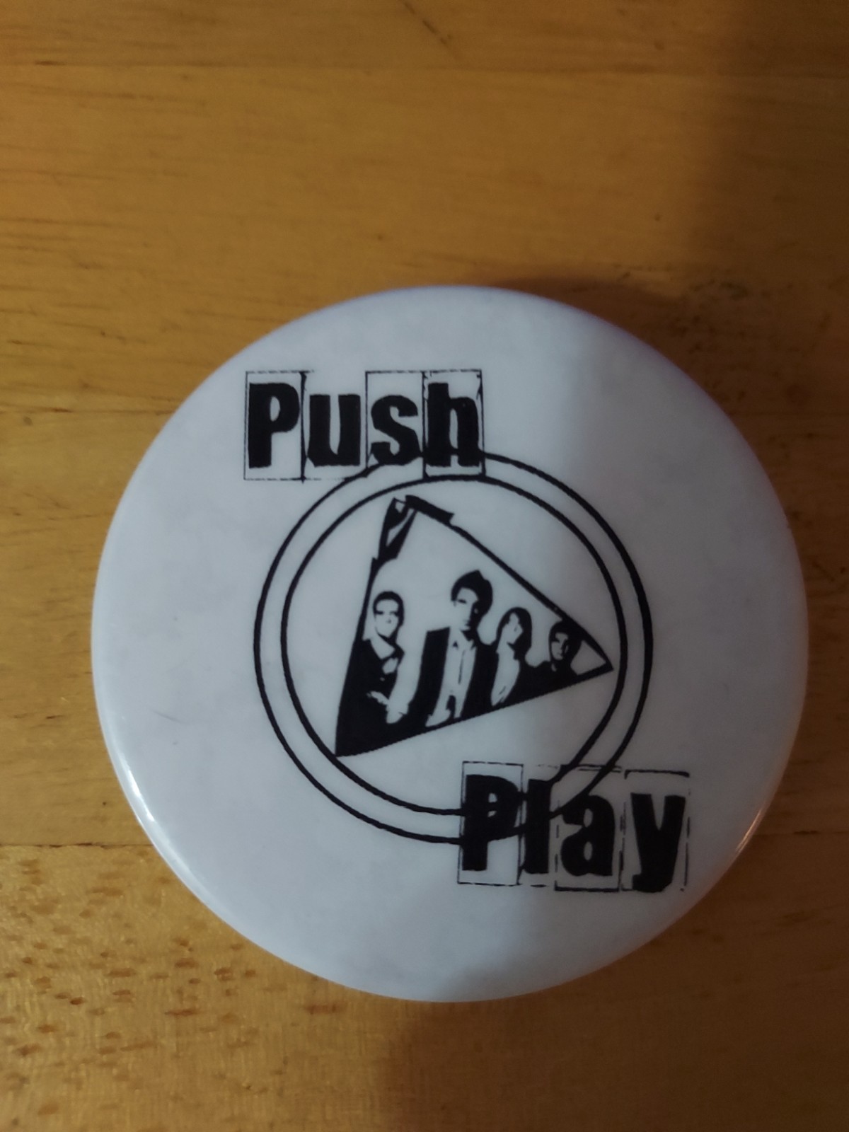 Vintage Push Play Band Pinback  Midnight Romeo 2000's Boy Band Merch Rare Item