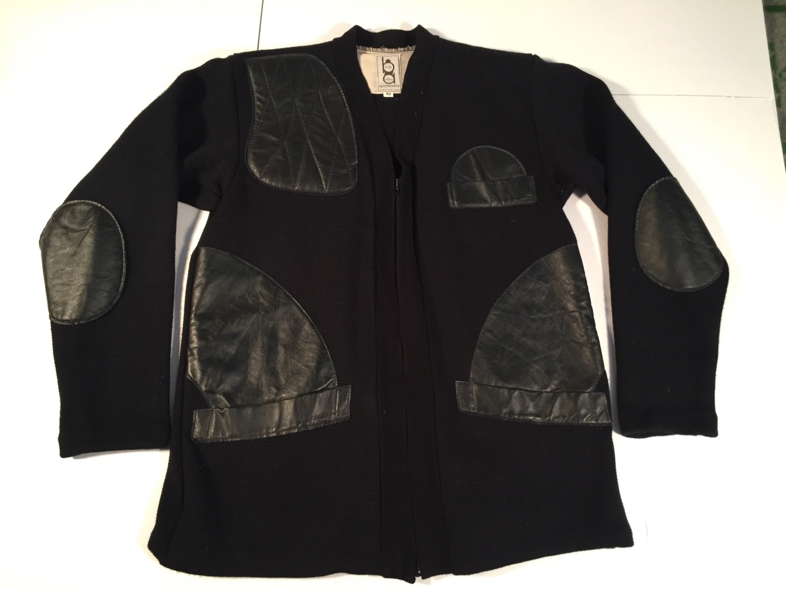 VTG Bob Allen Shooting Jacket Black Sweater Mens Trap Skeet Hunting MEDIUM 42 VTG Bob Allen Shooting Jacket Black Sweater Mens Trap Skeet Hunting MEDIUM 42