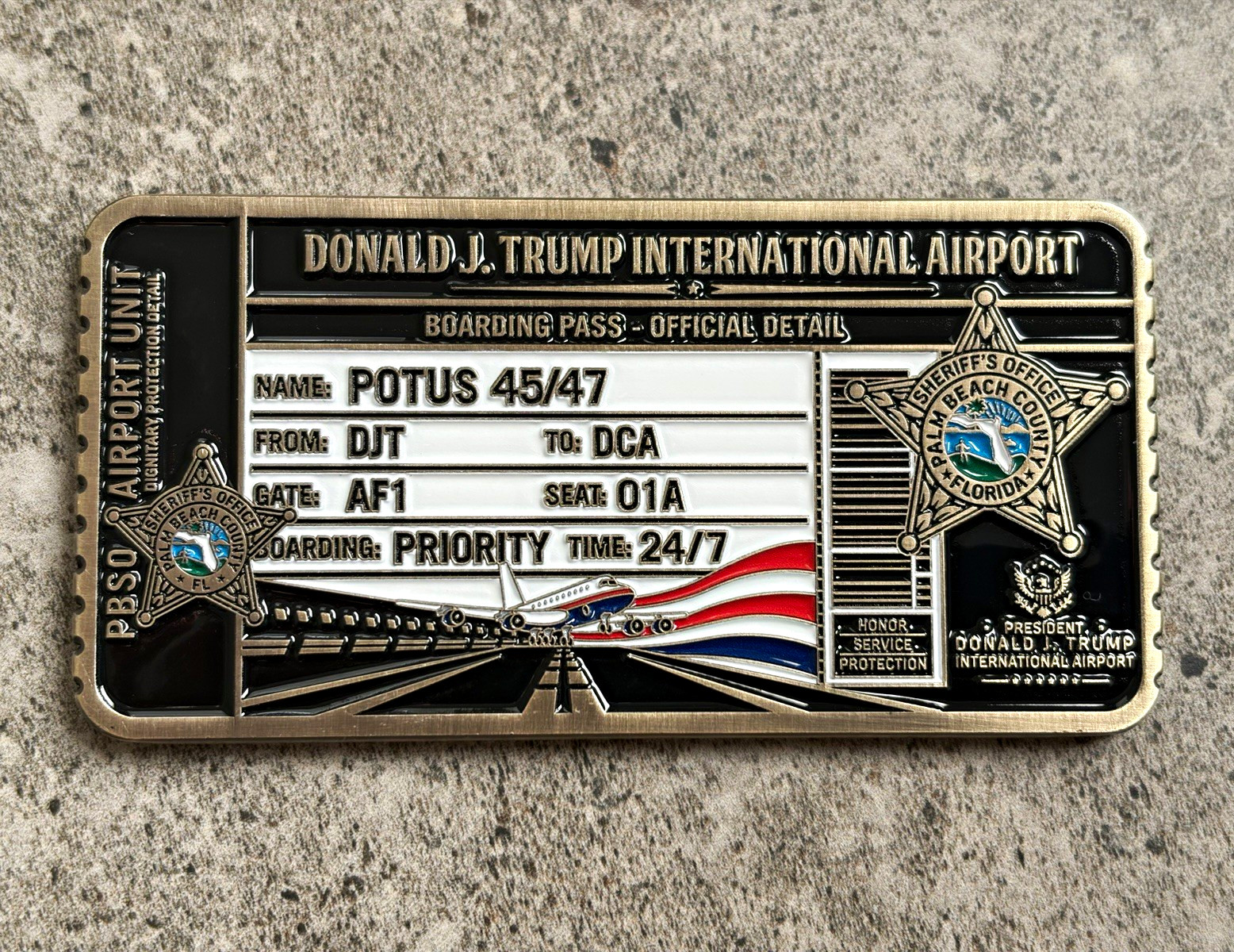 Palm Beach County Sheriff’s Office DJT Airport Unit Challenge Coin