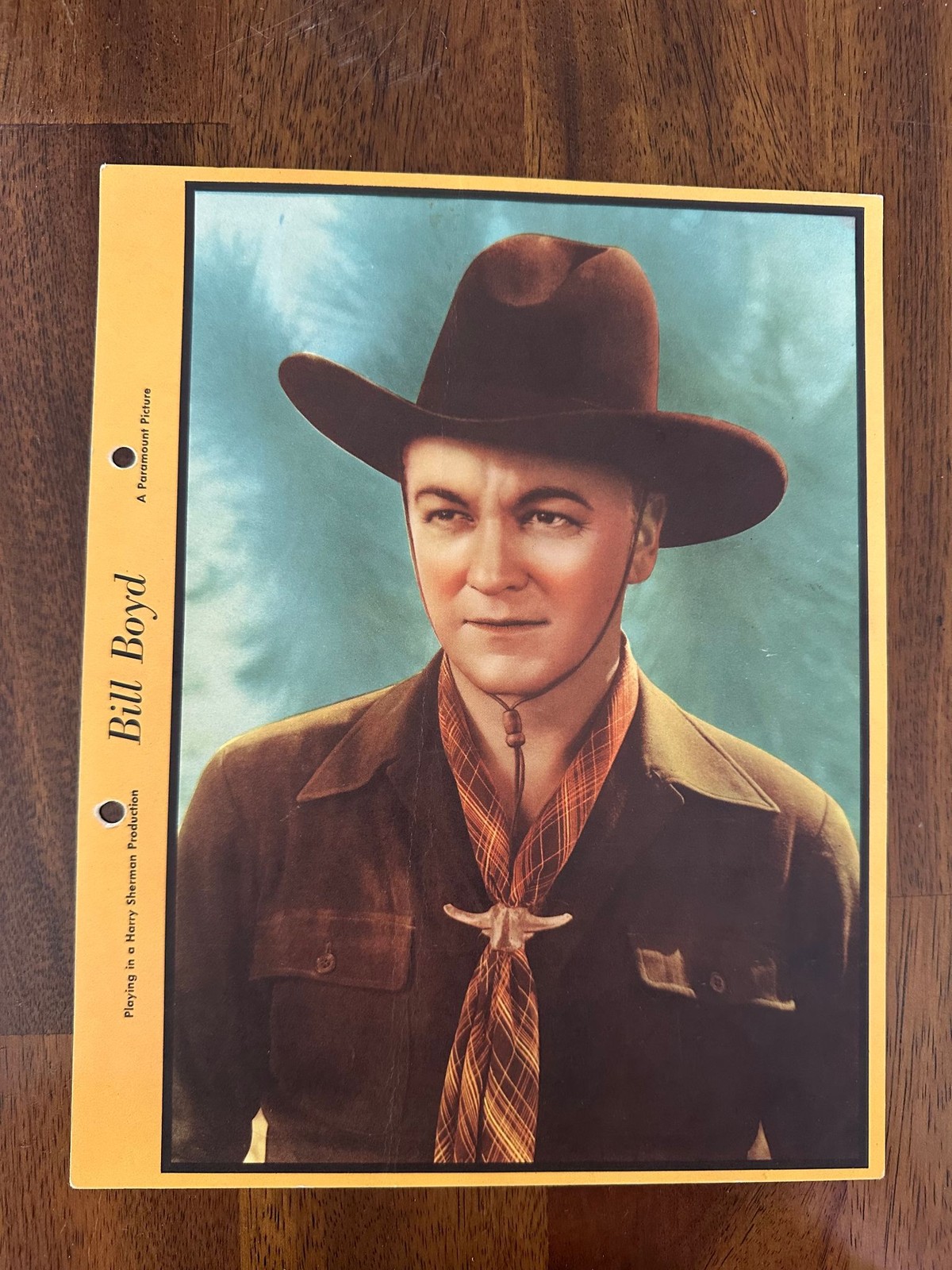 Bill Boyd Paramount Star Publicity Photo Pages Western Promo 2-Page Vintage