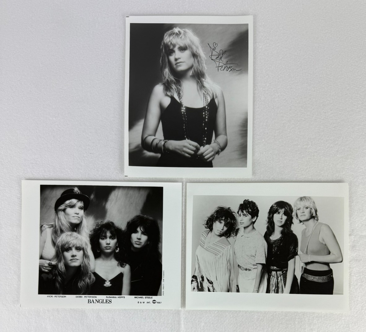 Bangles Promo Photo Lot (3) Vicki Peterson Signed 8\