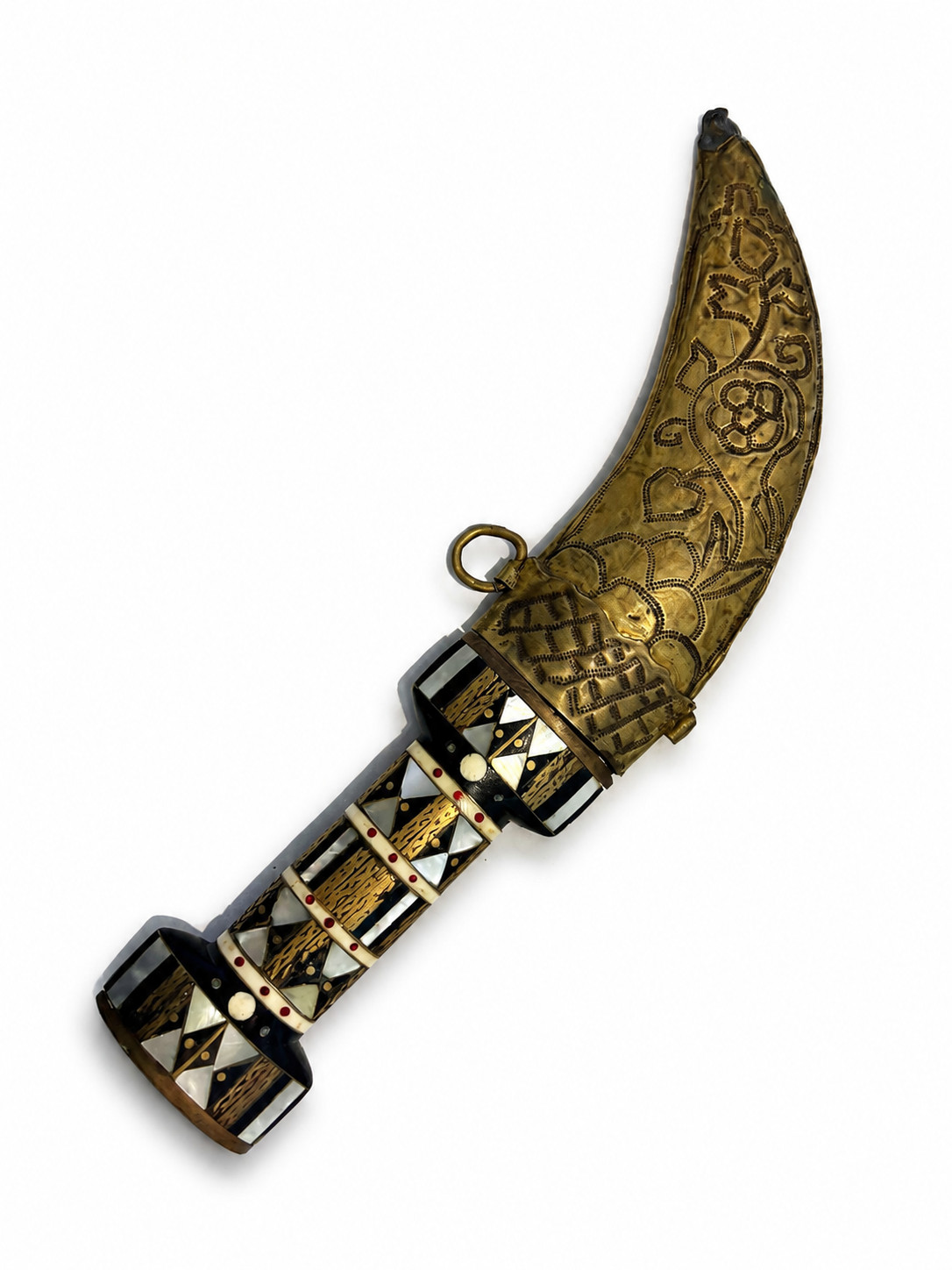 Traditional Curved Decorative Dagger – Ethnic Collectible Handmade Style Knife