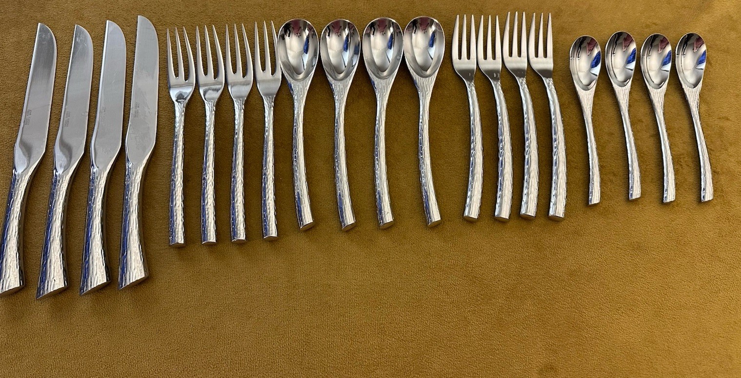 Sasaki JAMES  Stainless SERVICE FOR FOUR Vicente Wolf Design
