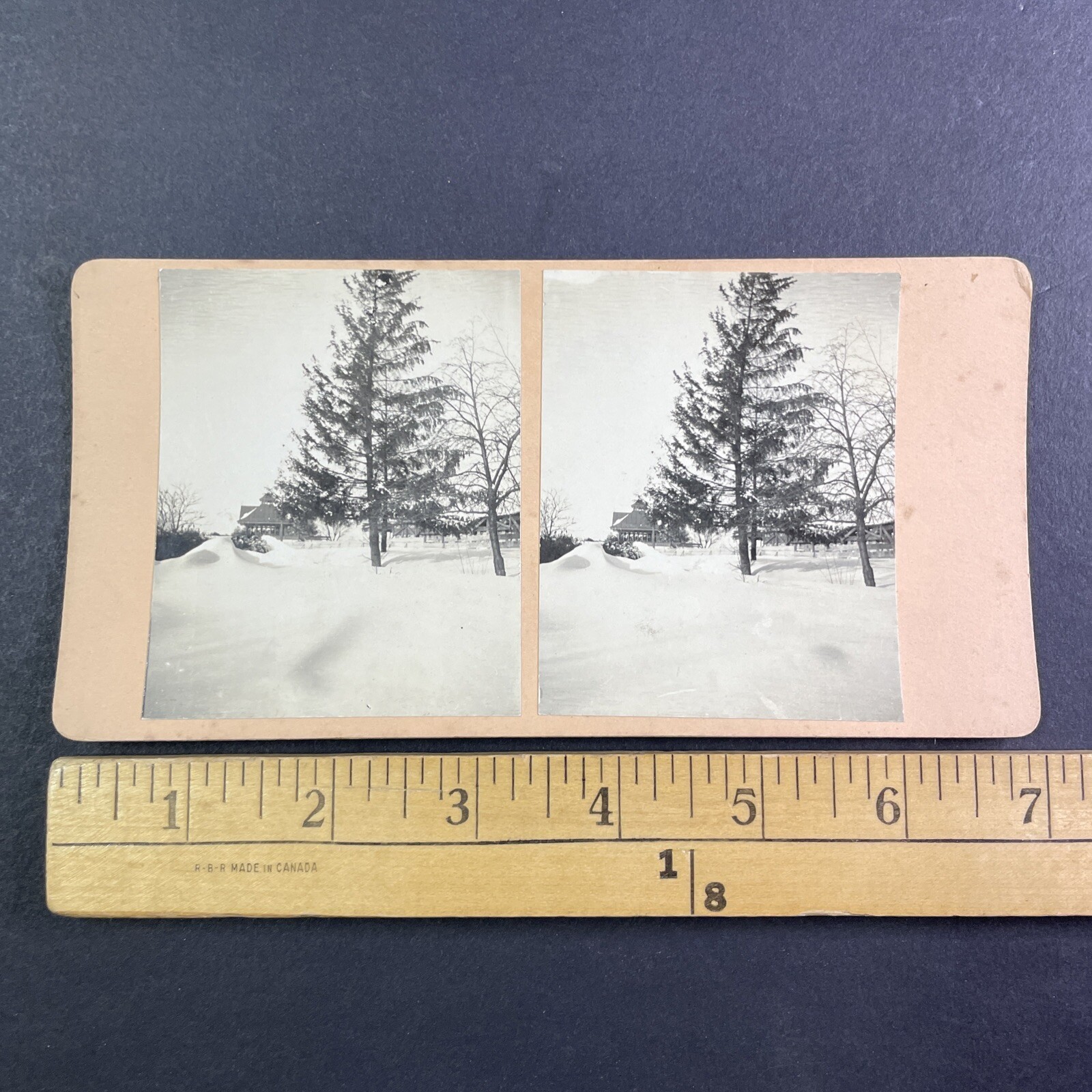 Jacques-Cartier Park Hull Quebec Stereoview Winter Scene Canada Antique