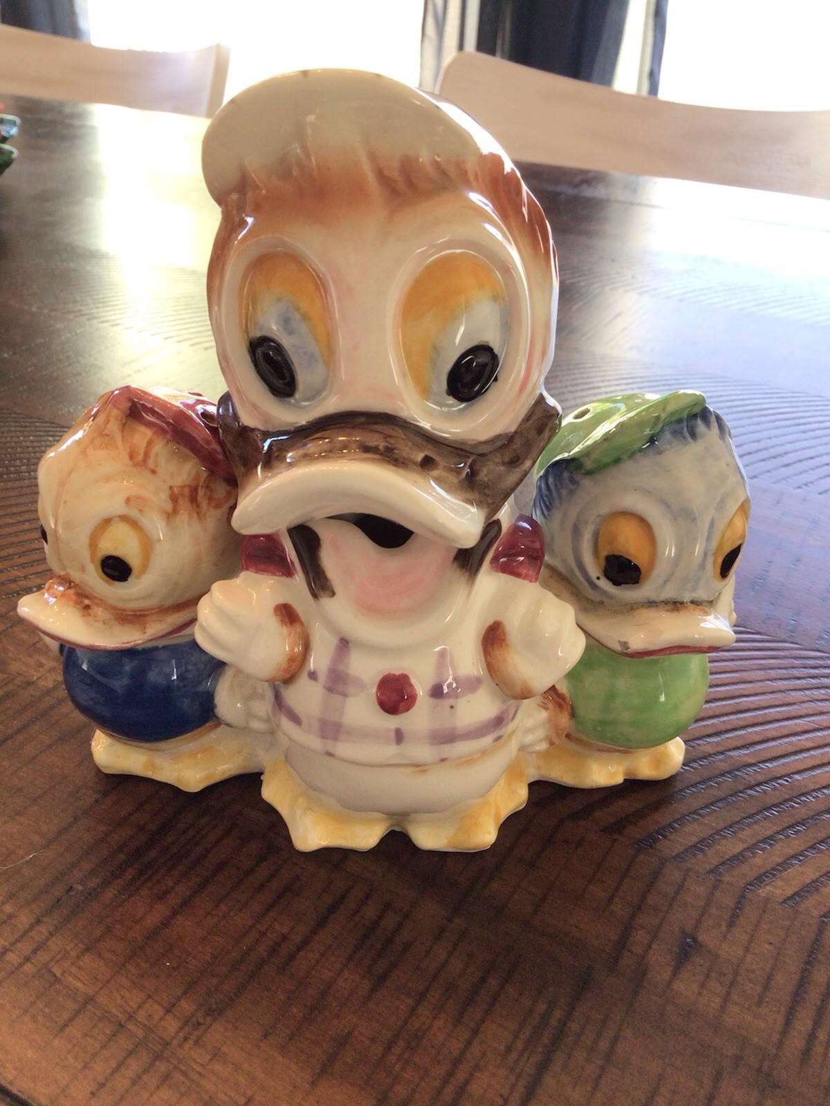 VERY RARE DISNEY DONALD DUCK AND NEPHEWS CONDIMENT SET 1950’s JAPAN