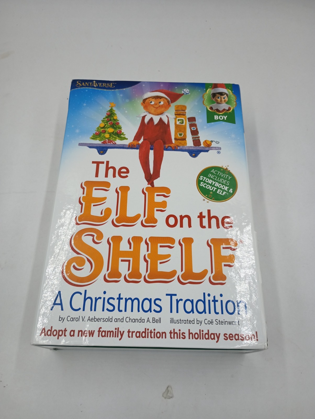 SANTAVERSE THE ELF ON THE SHELF BOOK & BOY NEW BOX DAMAGE 