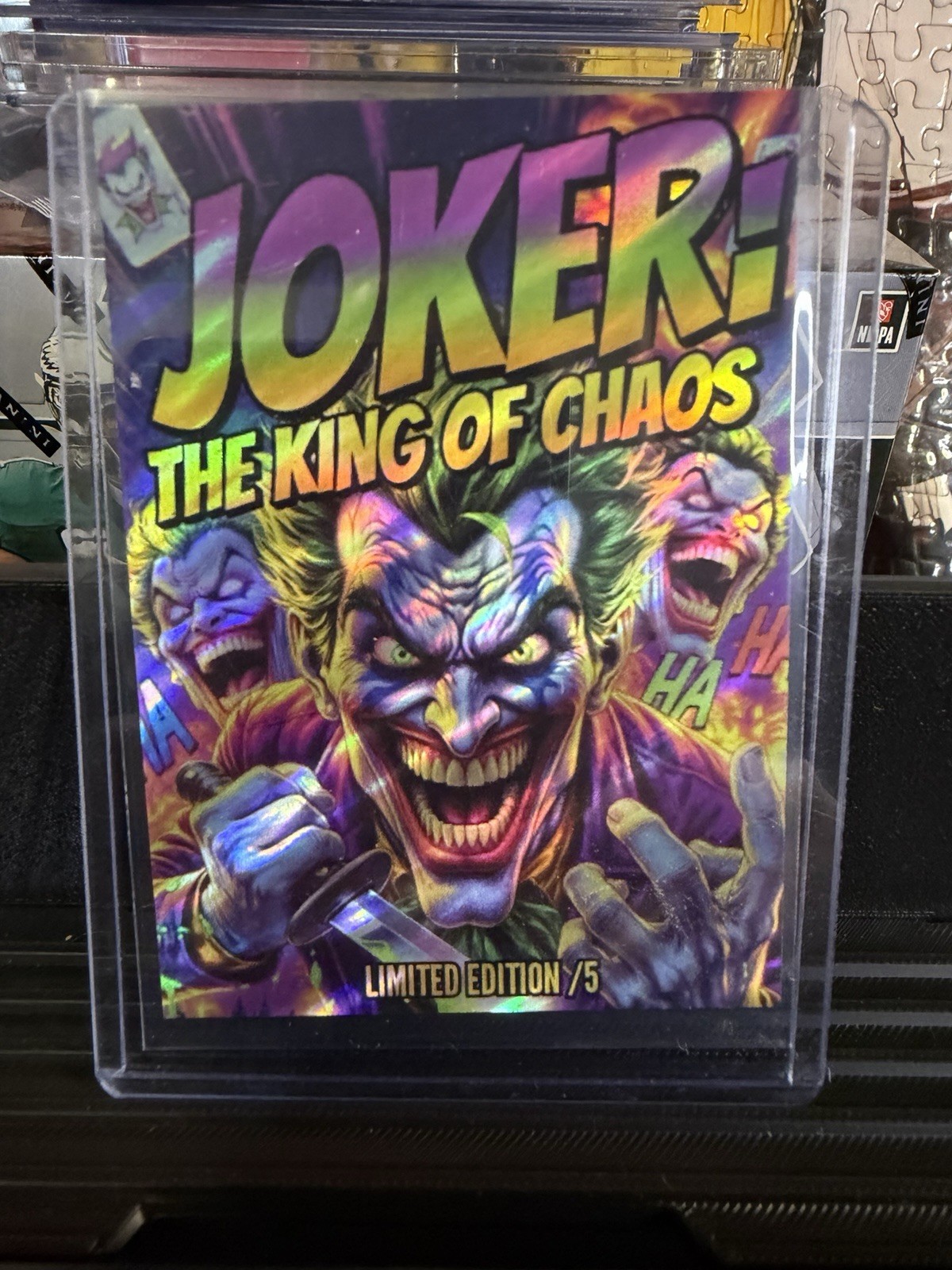 Joker CUSTOM Novelty Refractor Art Card. /5